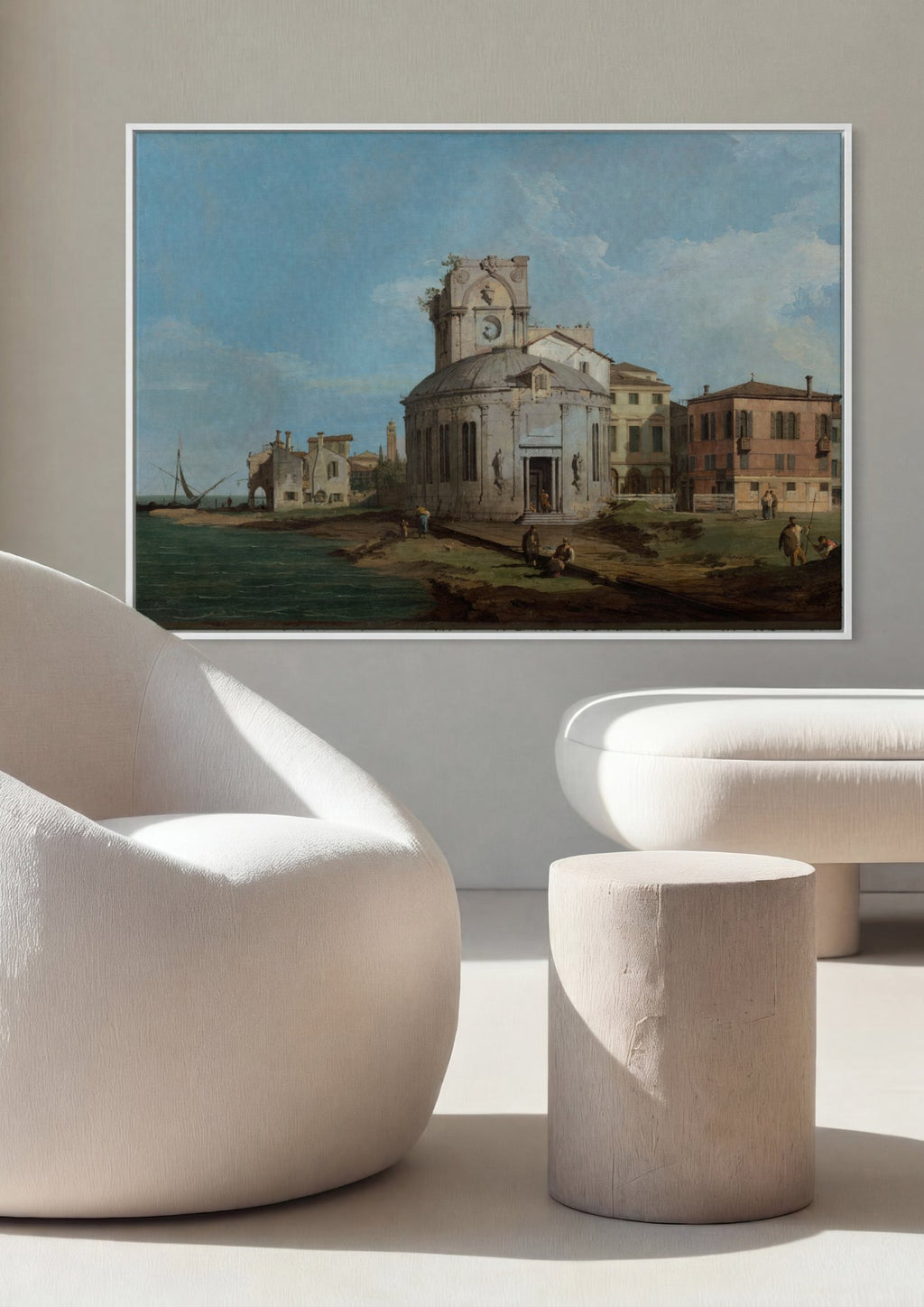 Quadro Decorativo A Igreja de San Giorgio Maggiore - Canaletto em ambiente decorado