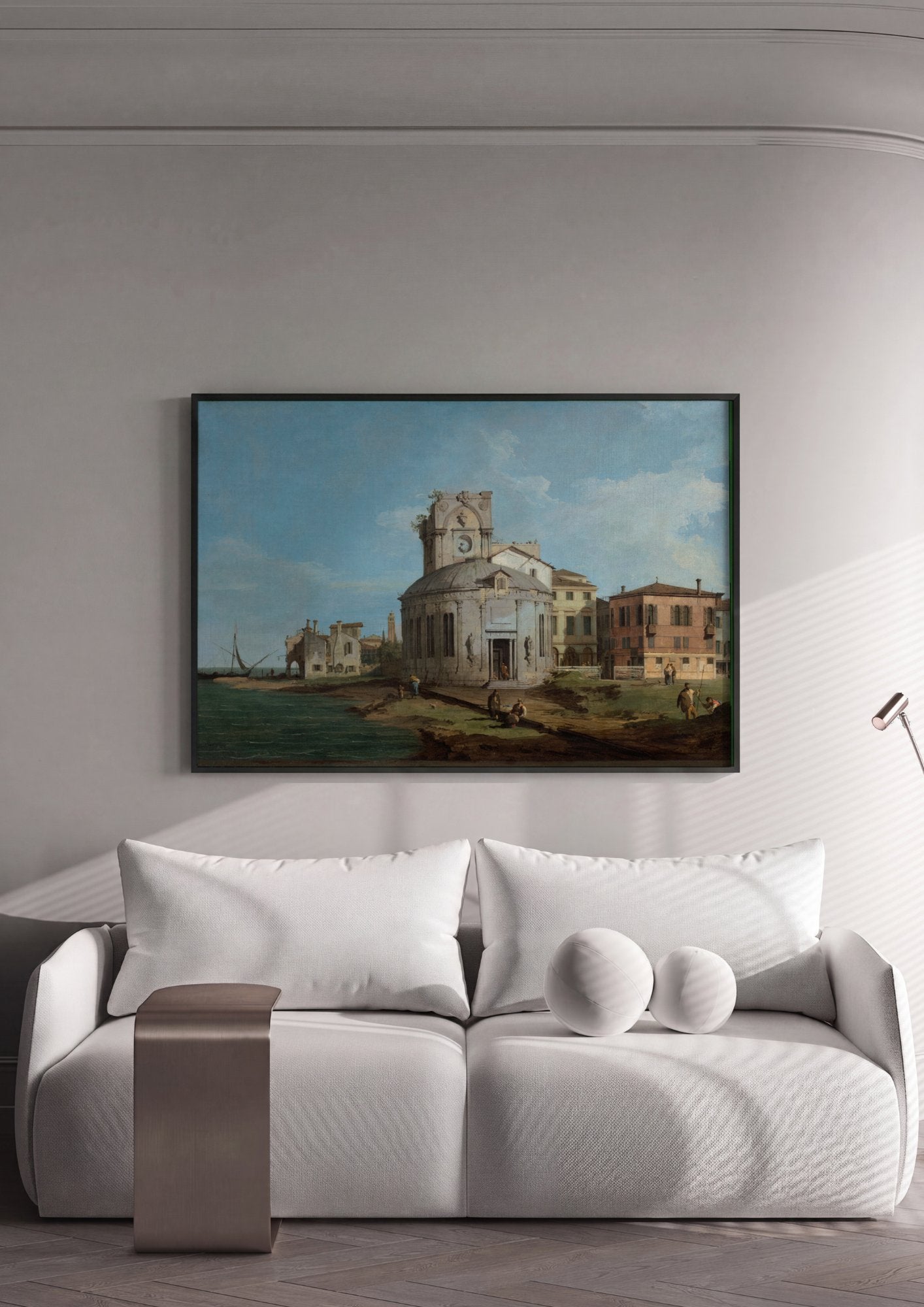 Quadro Decorativo A Igreja de San Giorgio Maggiore - Canaletto em ambiente decorado