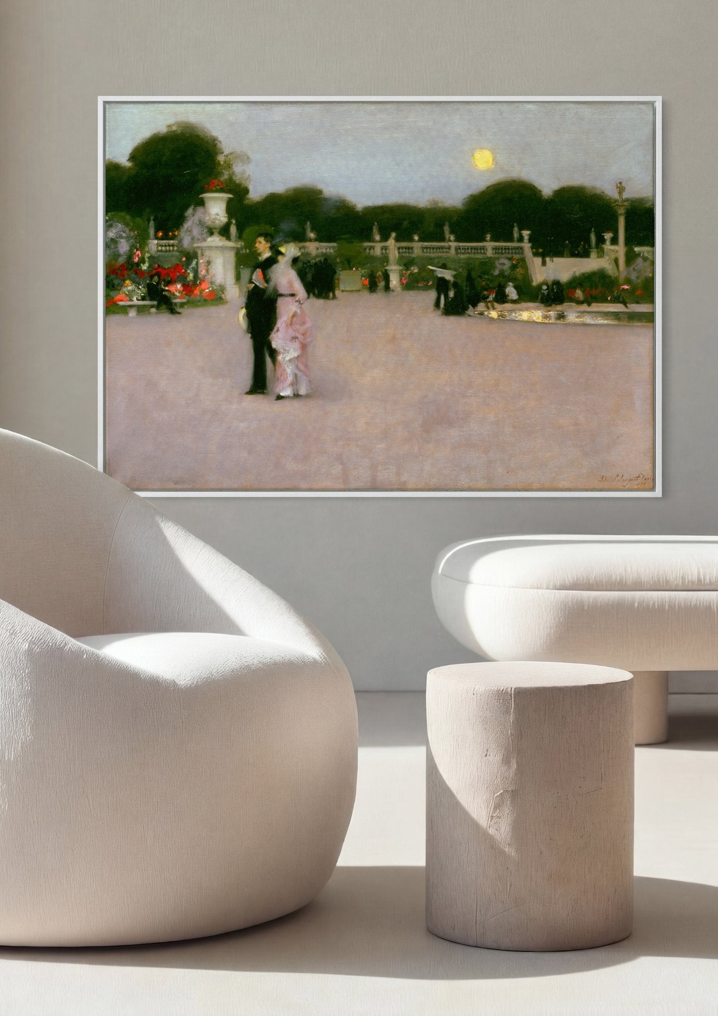 Quadro Decorativo Jardins de Luxemburgo - John Singer Sargent em ambiente decorado