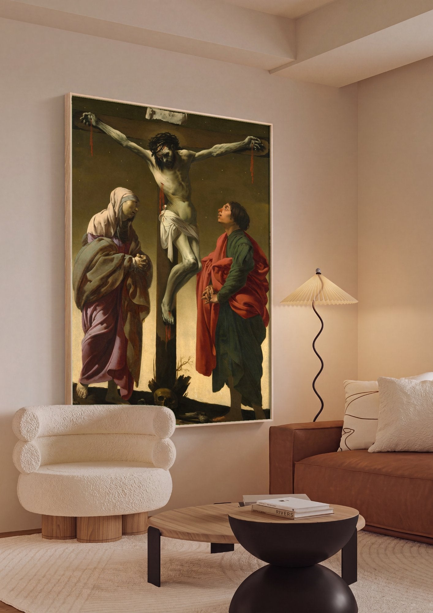 Quadro Decorativo A Crucificação - Hendrick ter Brugghen em ambiente decorado