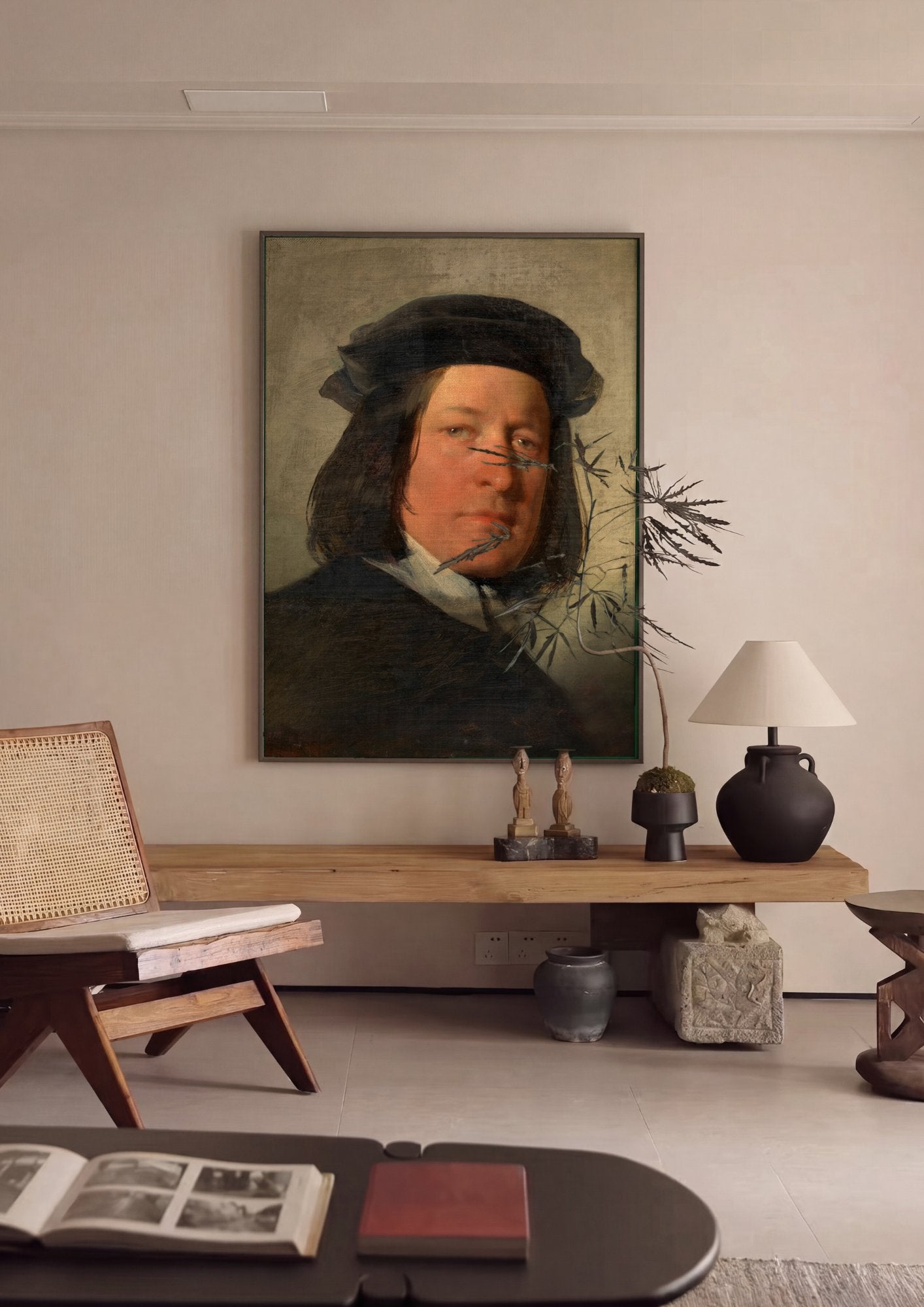 Quadro Decorativo Retrato Masculino - Friedrich Von Amerling em ambiente decorado