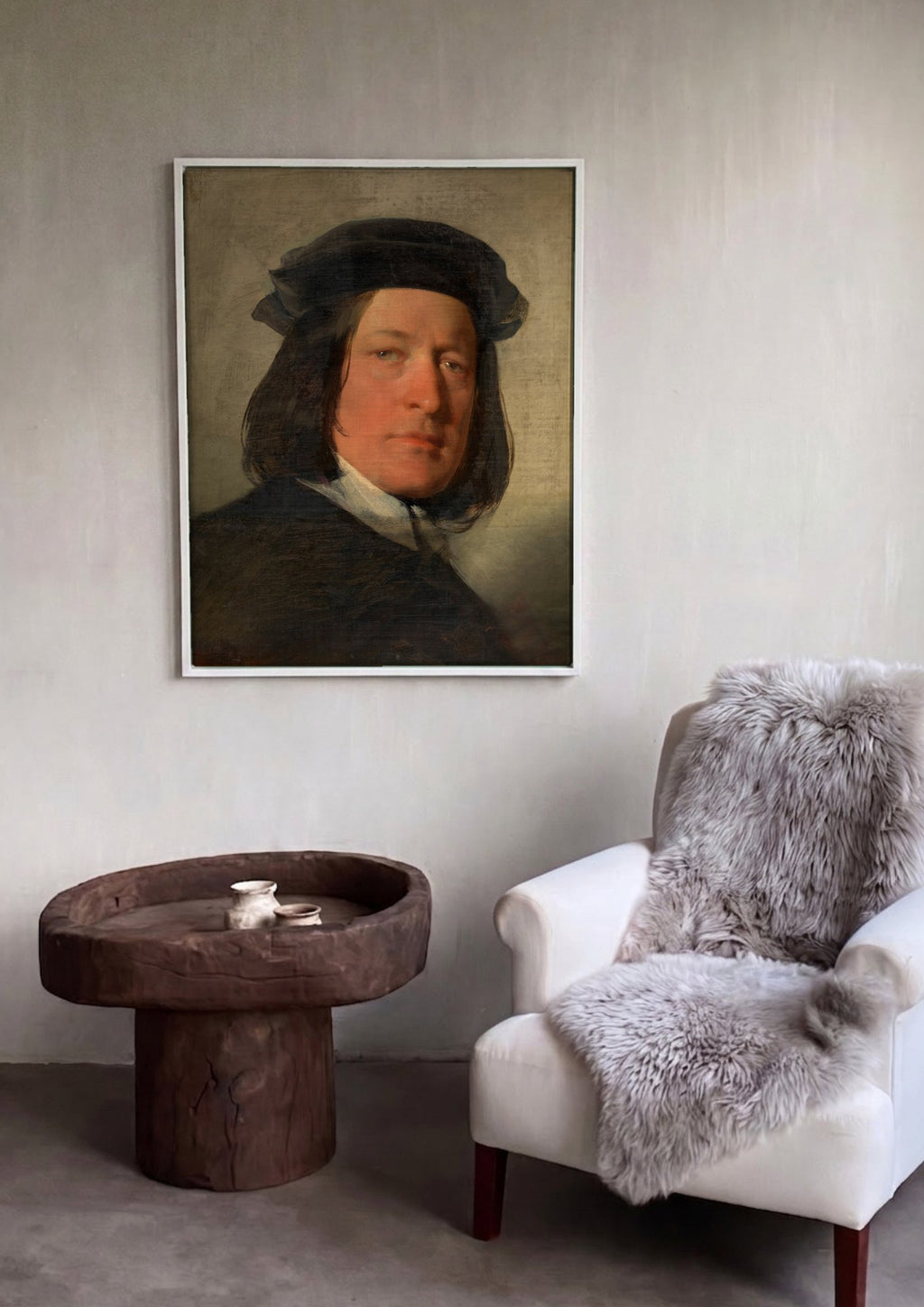 Quadro Decorativo Retrato Masculino - Friedrich Von Amerling em ambiente decorado