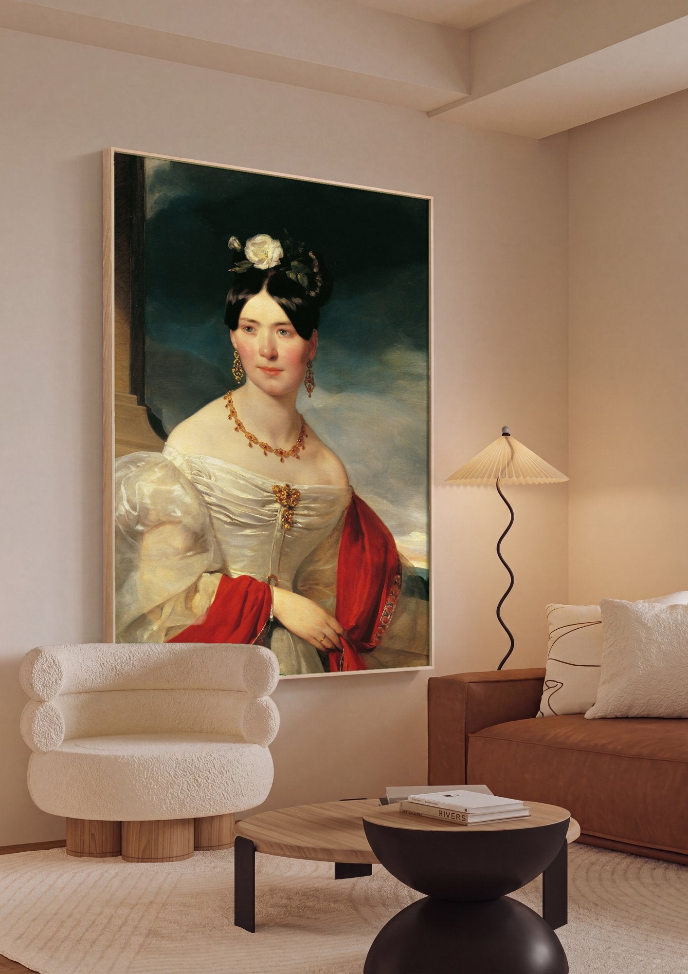 Quadro Decorativo Retrato de Mulher - Friedrich von Amerling em ambiente decorado