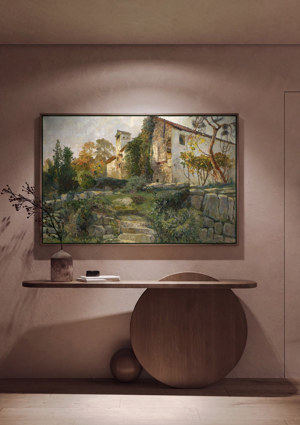 Quadro Decorativo A Casa na Colina - Marie Egner em ambiente decorado