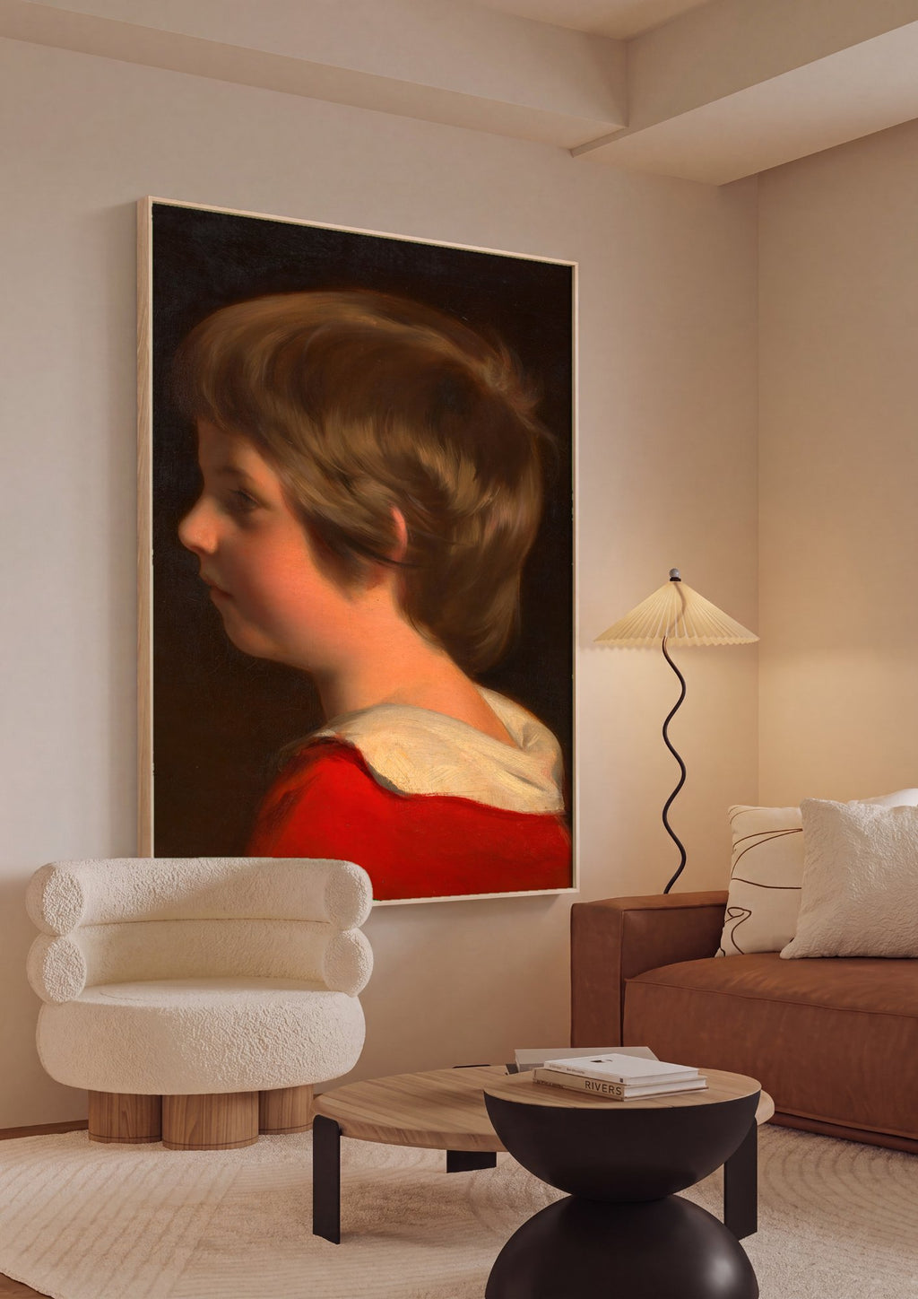 Quadro Decorativo Retrato de Menino - Friedrich Von Amerling em ambiente decorado