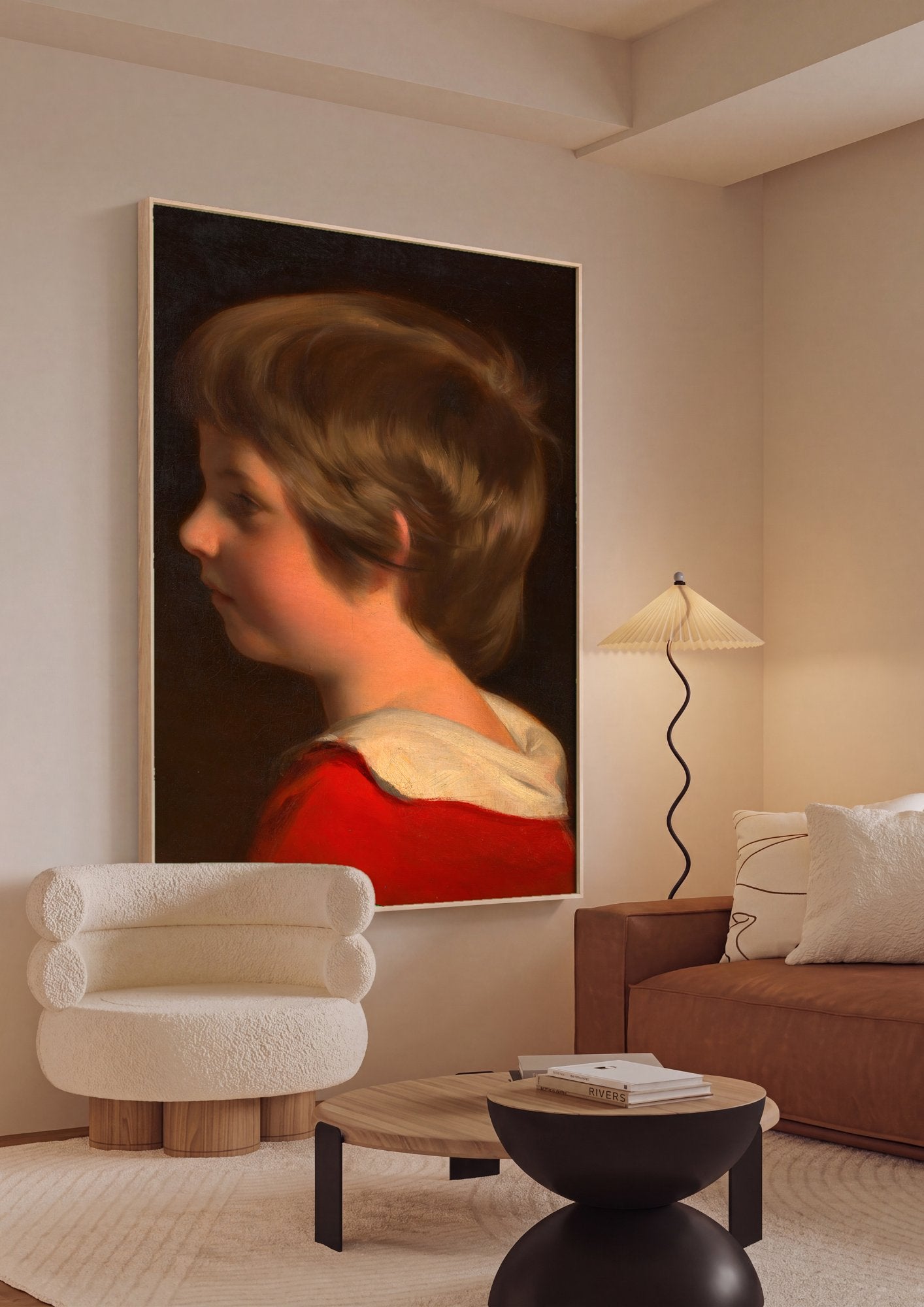 Quadro Decorativo Retrato de Menino - Friedrich Von Amerling em ambiente decorado