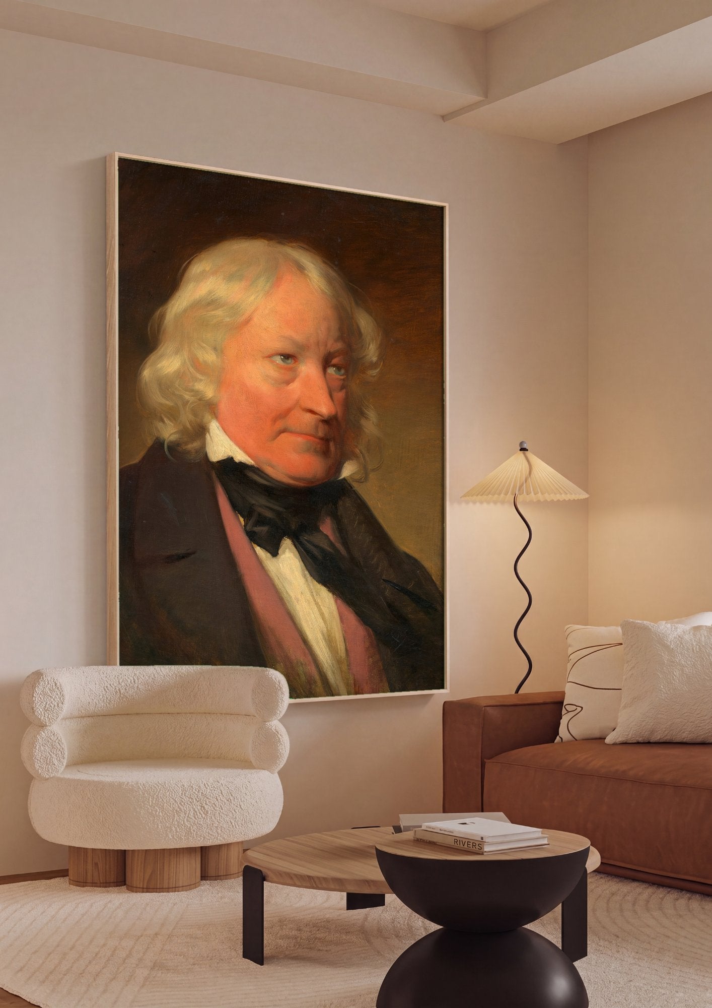 Quadro Decorativo Retrato Masculino - Friedrich Von Amerling em ambiente decorado