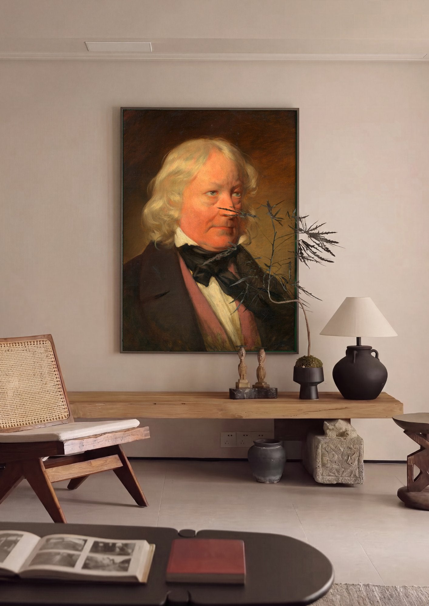 Quadro Decorativo Retrato Masculino - Friedrich Von Amerling em ambiente decorado