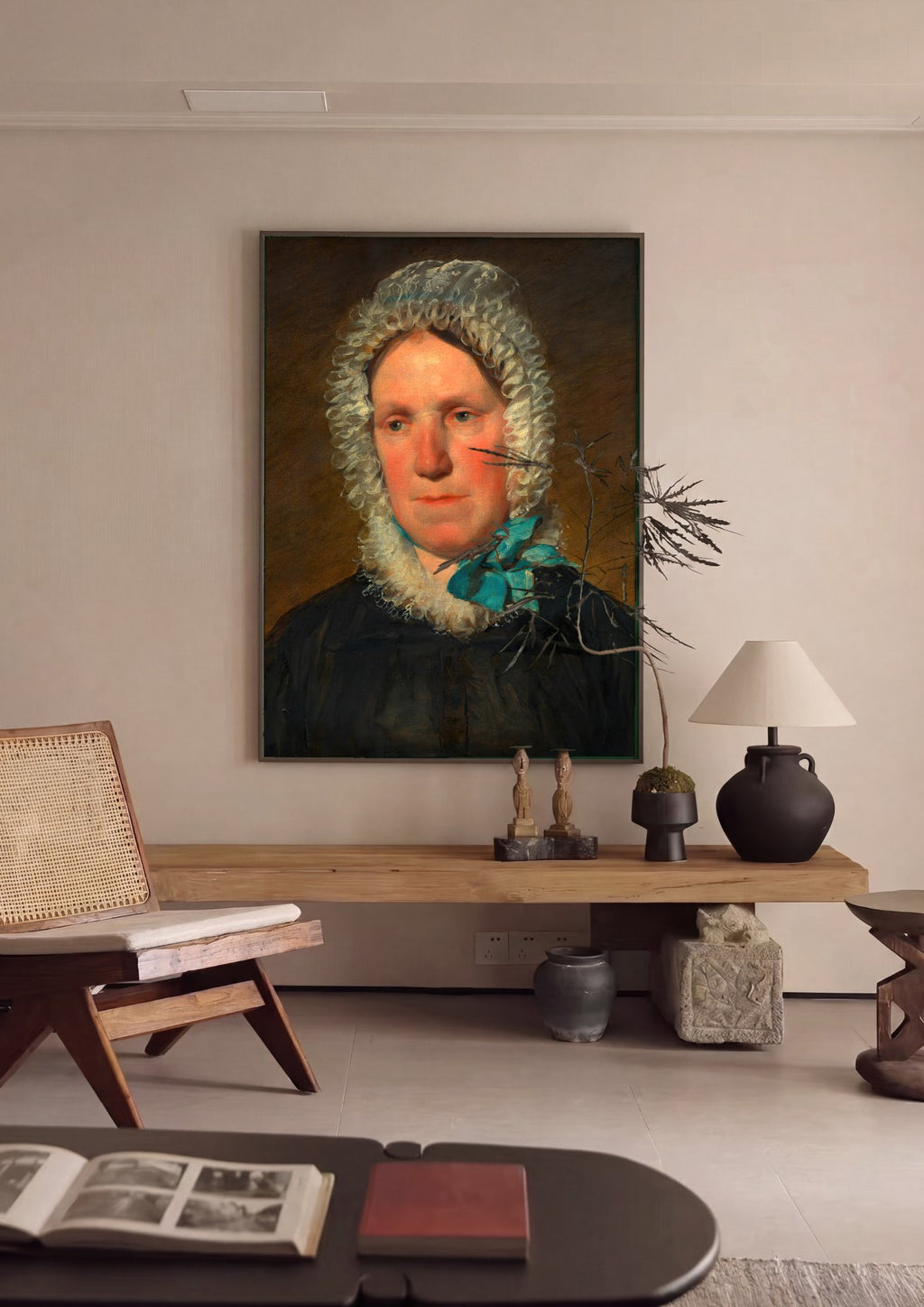 Quadro Decorativo Retrato de Mulher - Friedrich von Amerling em ambiente decorado
