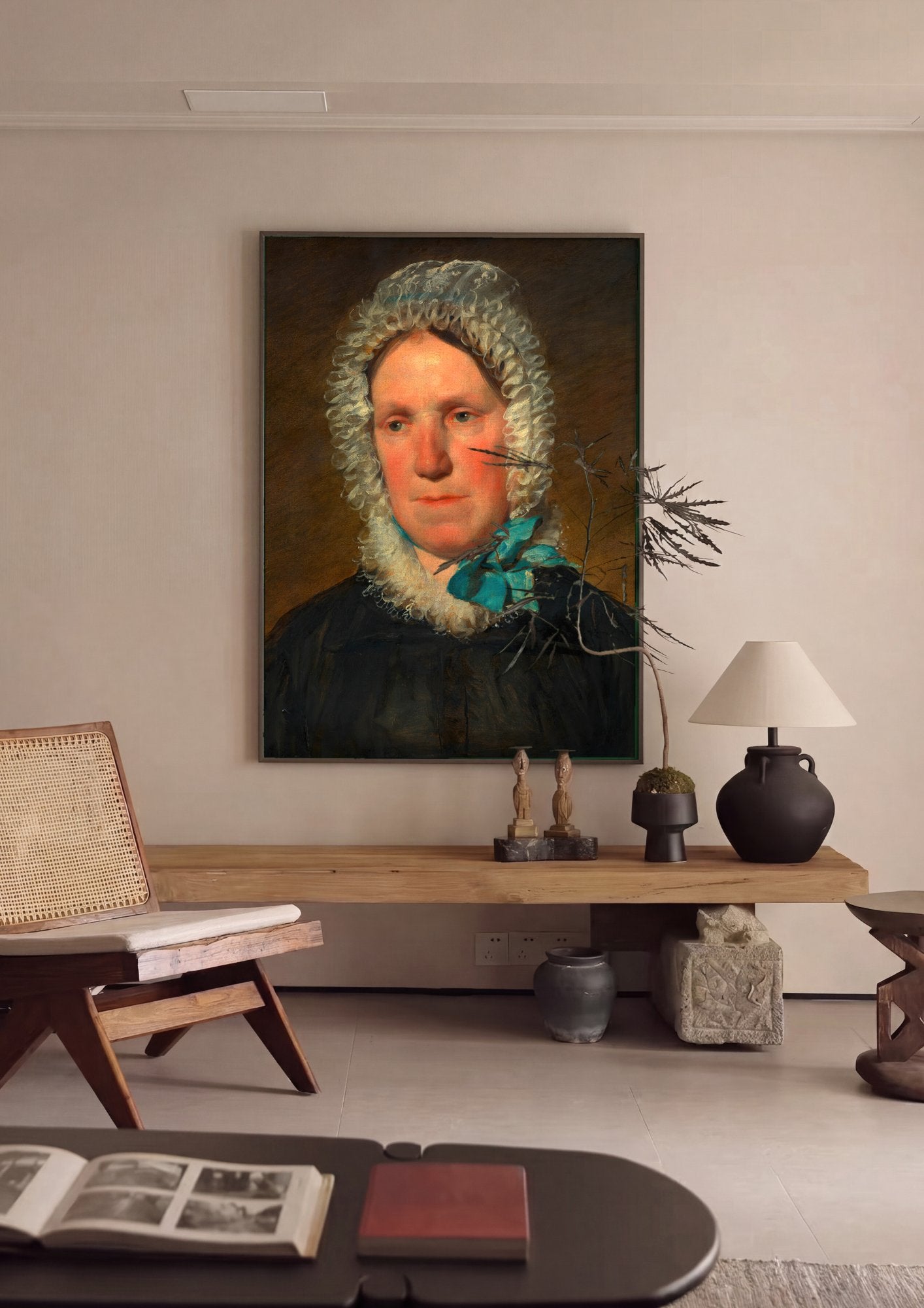 Quadro Decorativo Retrato de Mulher - Friedrich von Amerling em ambiente decorado