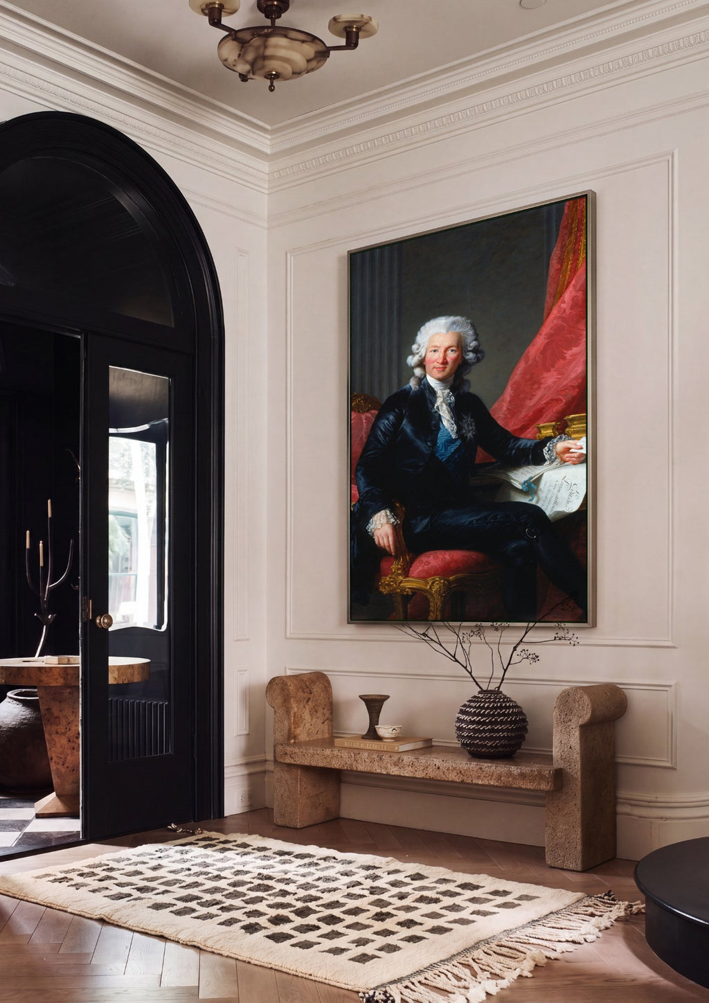 Quadro Decorativo Retrato de Comissário - Vigée Le Brun em ambiente decorado
