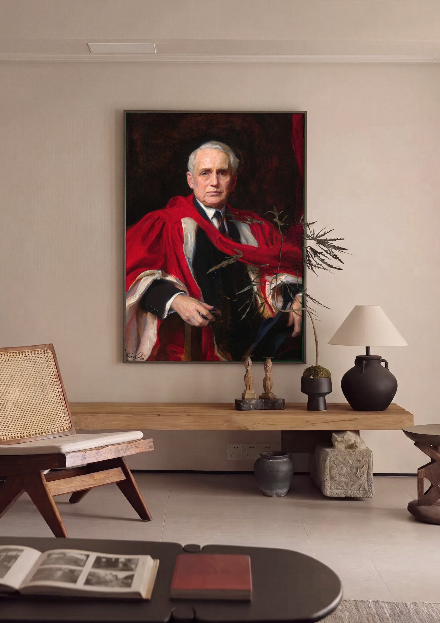 Quadro Decorativo Retrato de Dignitário - Philip Alexius de László em ambiente decorado