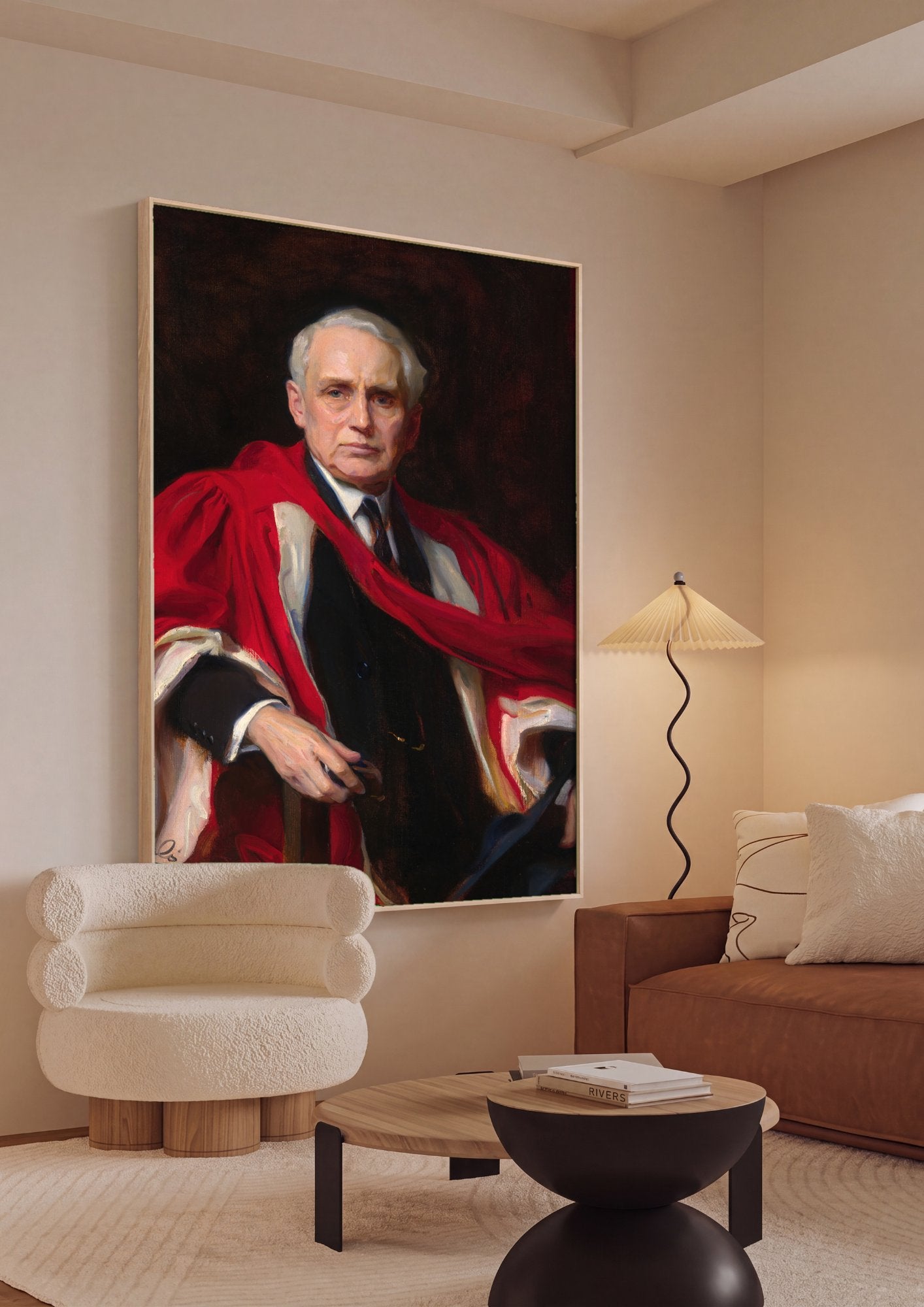 Quadro Decorativo Retrato de Dignitário - Philip Alexius de László em ambiente decorado