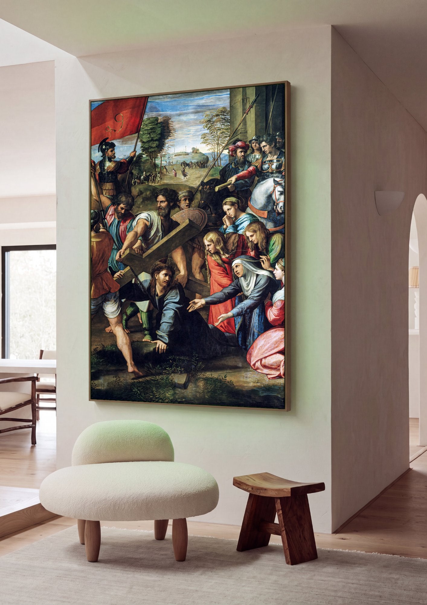 Quadro Decorativo A Caminho do Calvário - Rafael em ambiente decorado