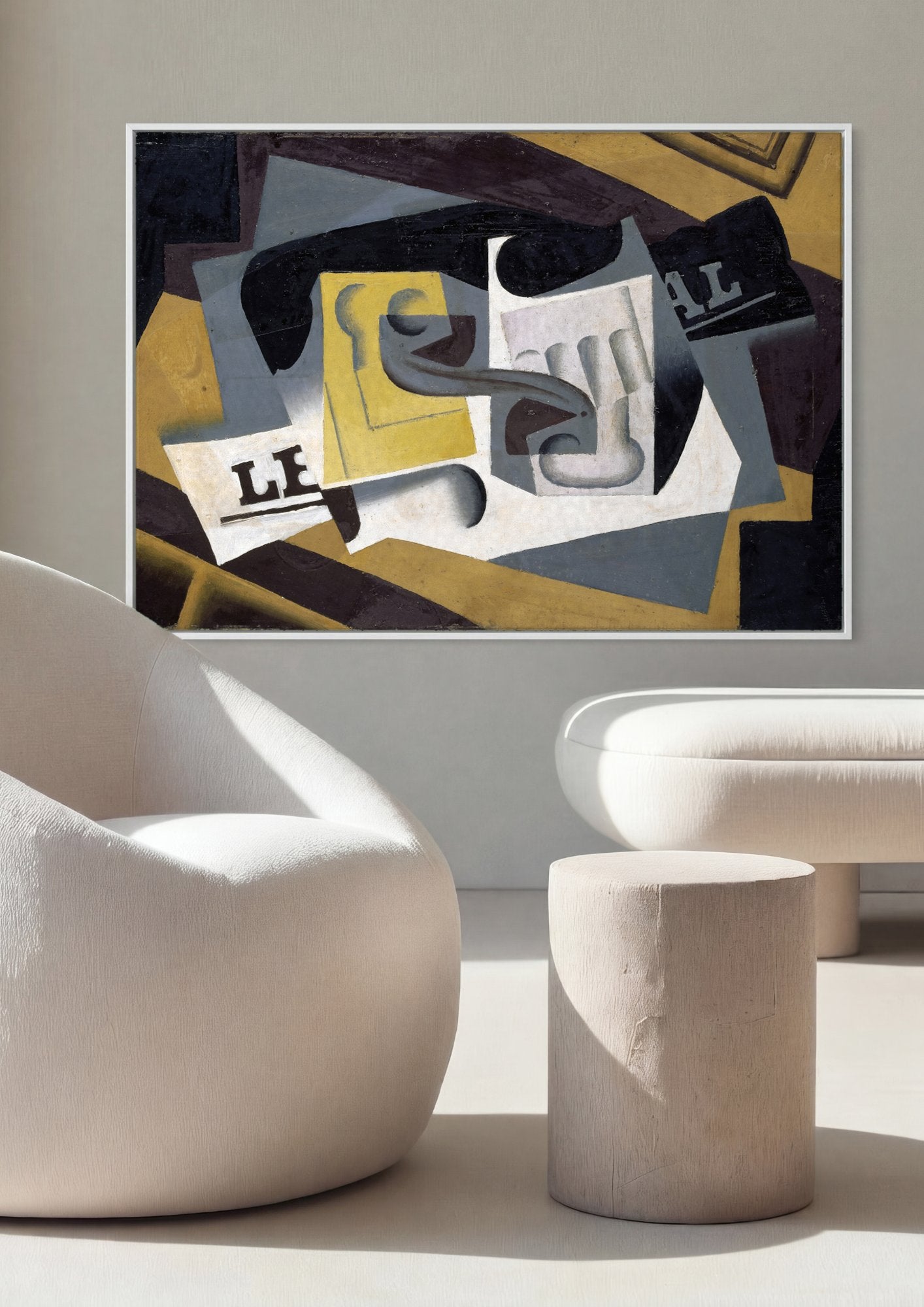 Quadro Decorativo Le Journal - Juan Gris em ambiente decorado