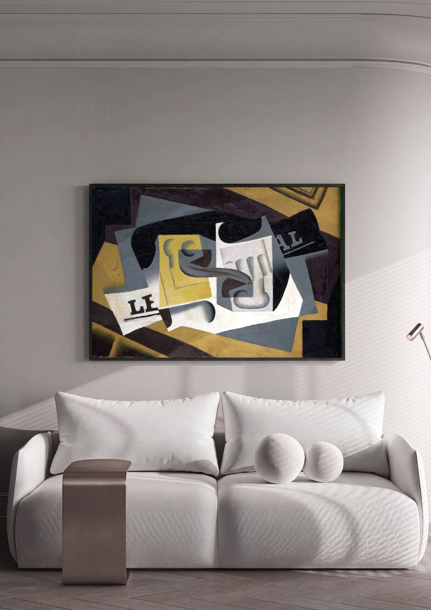 Quadro Decorativo Le Journal - Juan Gris em ambiente decorado