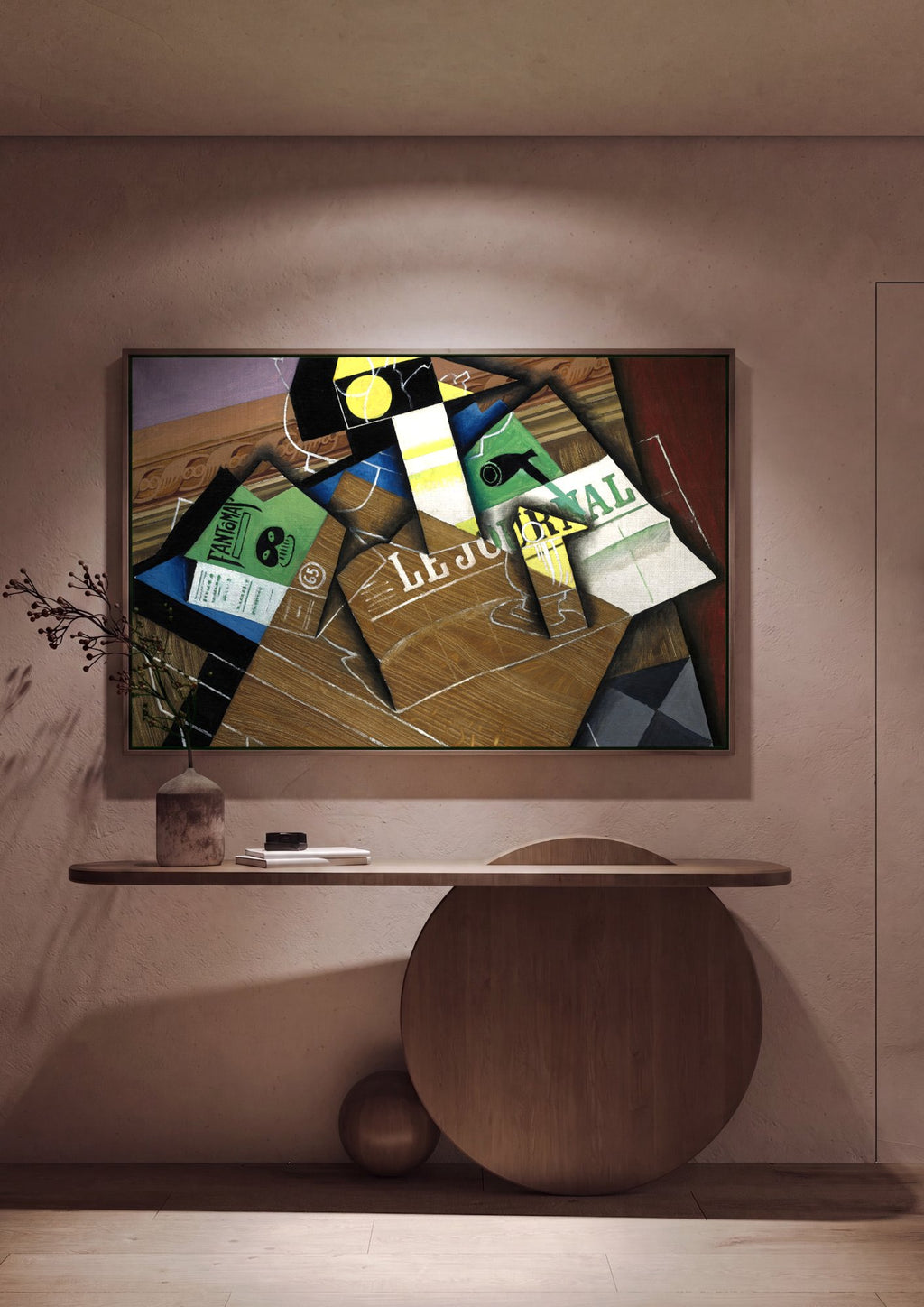 Quadro Decorativo 'Fantômas' - Juan Gris em ambiente decorado