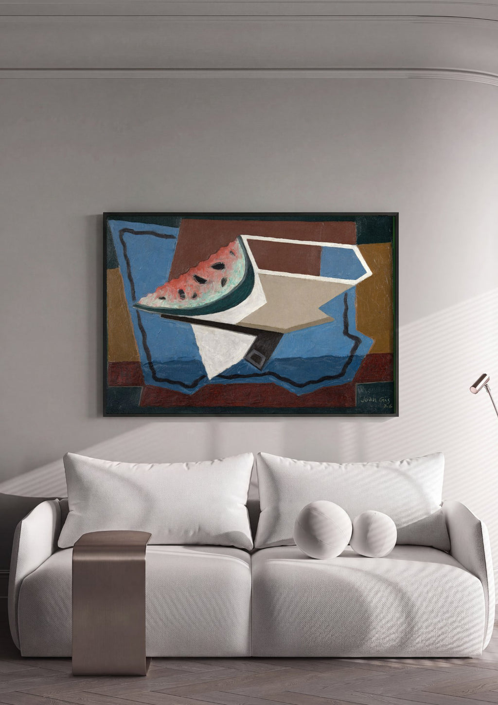 Quadro Decorativo Melancia - Juan Gris em ambiente decorado