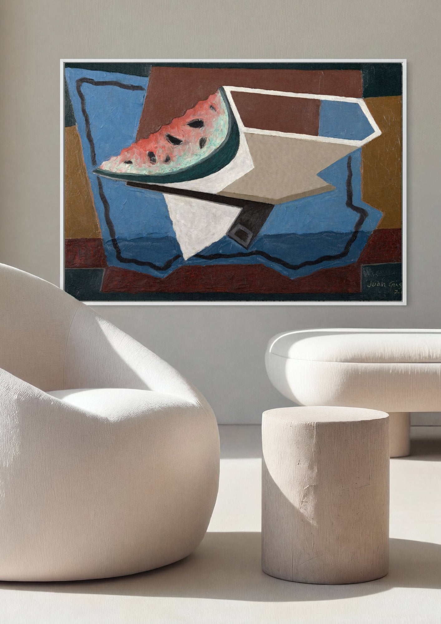 Quadro Decorativo Melancia - Juan Gris em ambiente decorado