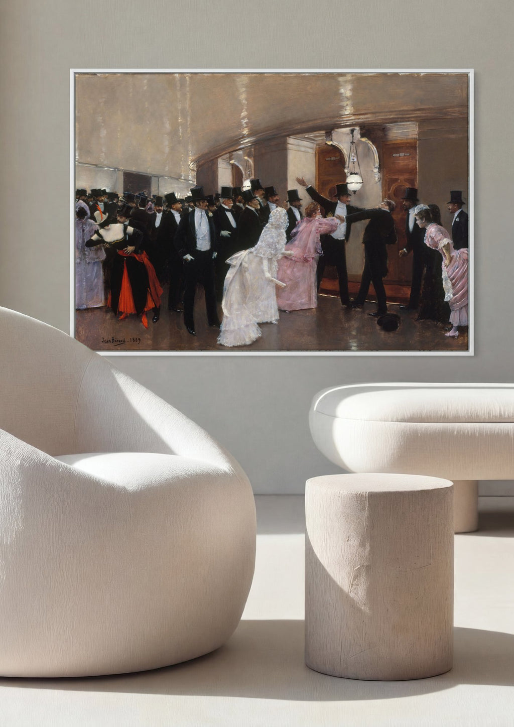 Quadro Decorativo: Cena de Gala em Paris - Jean Béraud em ambiente decorado