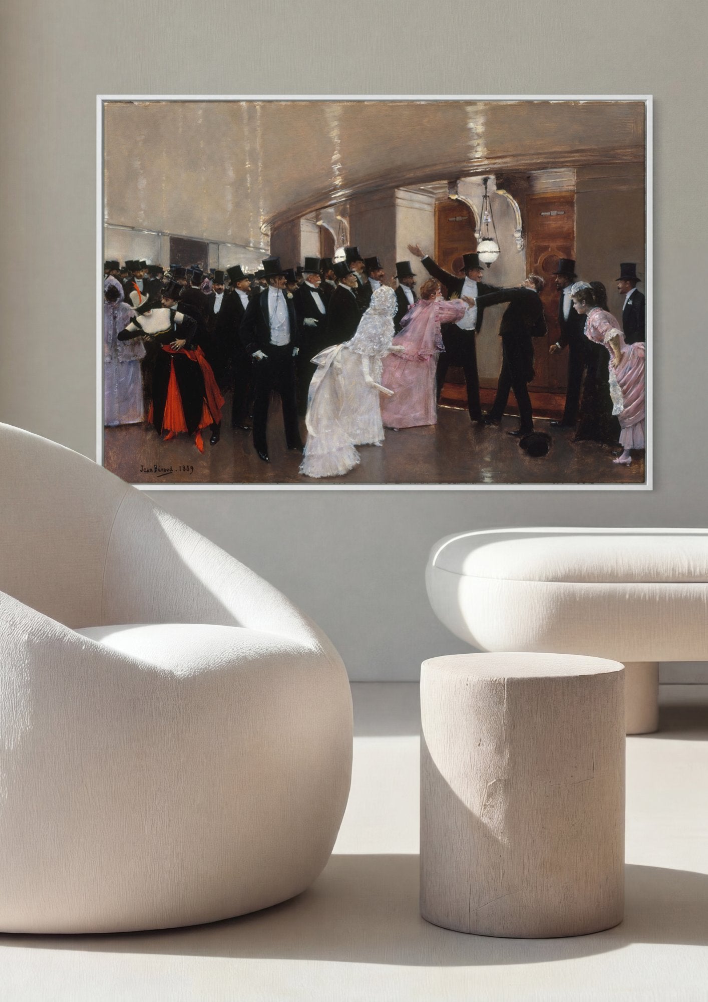 Quadro Decorativo: Cena de Gala em Paris - Jean Béraud em ambiente decorado