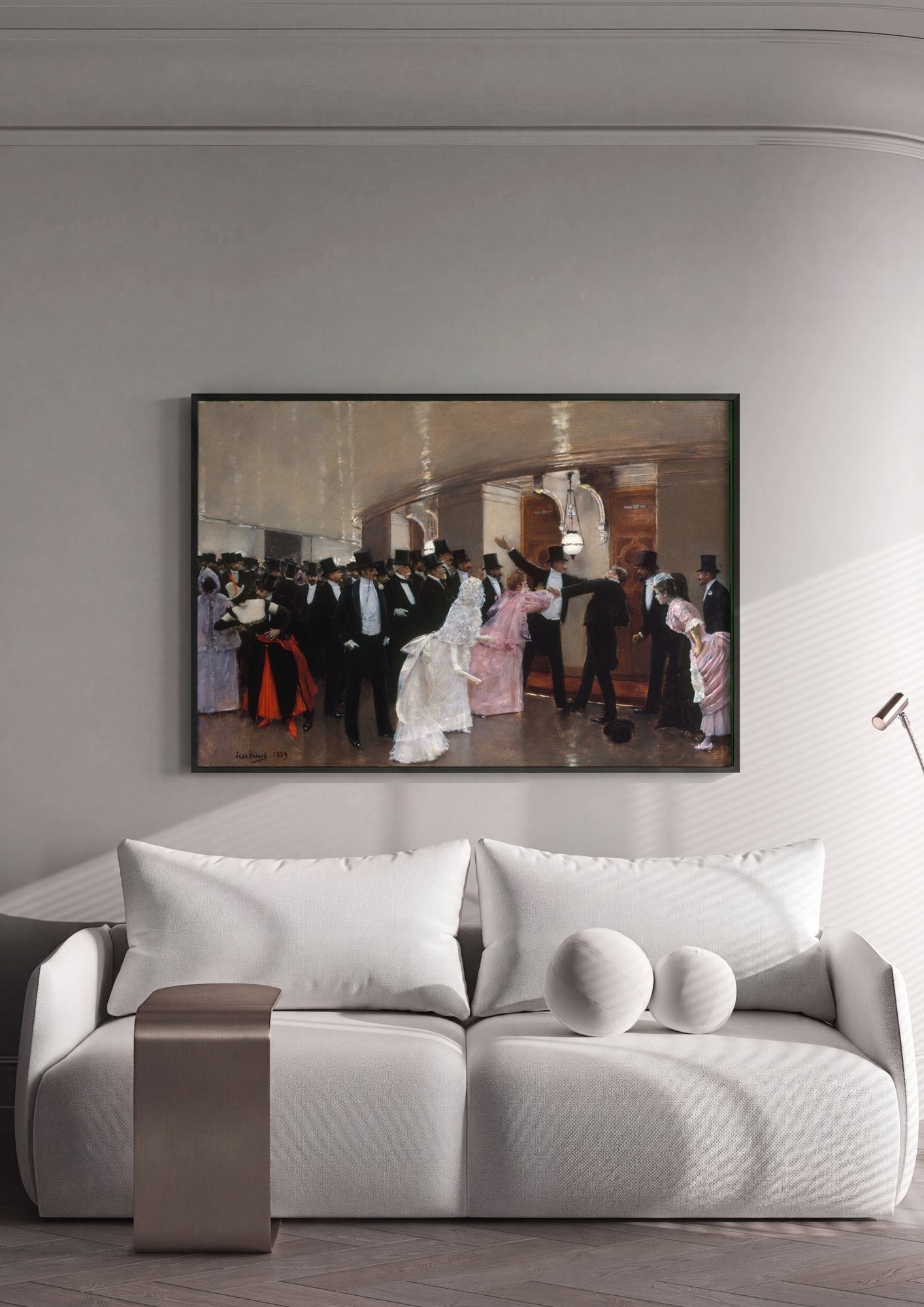 Quadro Decorativo: Cena de Gala em Paris - Jean Béraud em ambiente decorado
