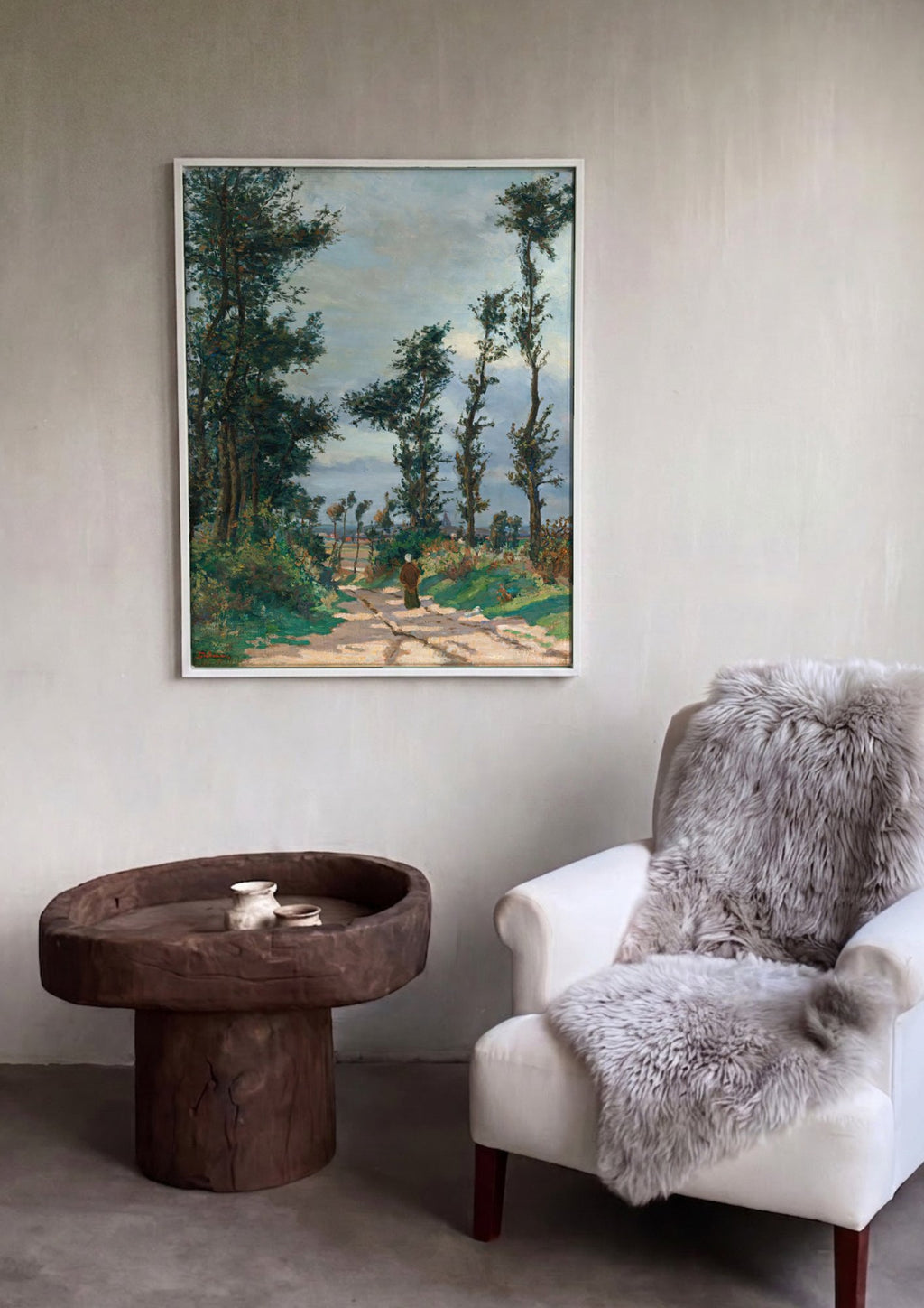 Quadro Decorativo Caminho de Aldeia - Armand Guillaumin em ambiente decorado
