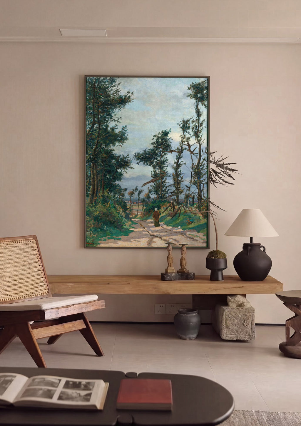 Quadro Decorativo Caminho de Aldeia - Armand Guillaumin em ambiente decorado