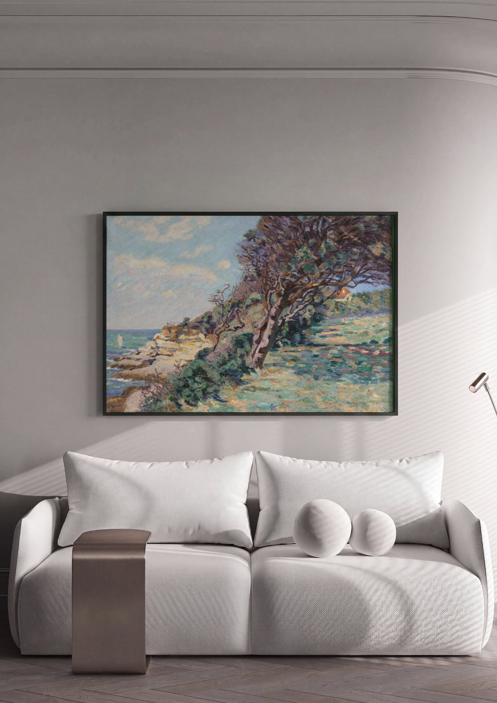Quadro Decorativo Paisagem Costeira - Armand Guillaumin em ambiente decorado