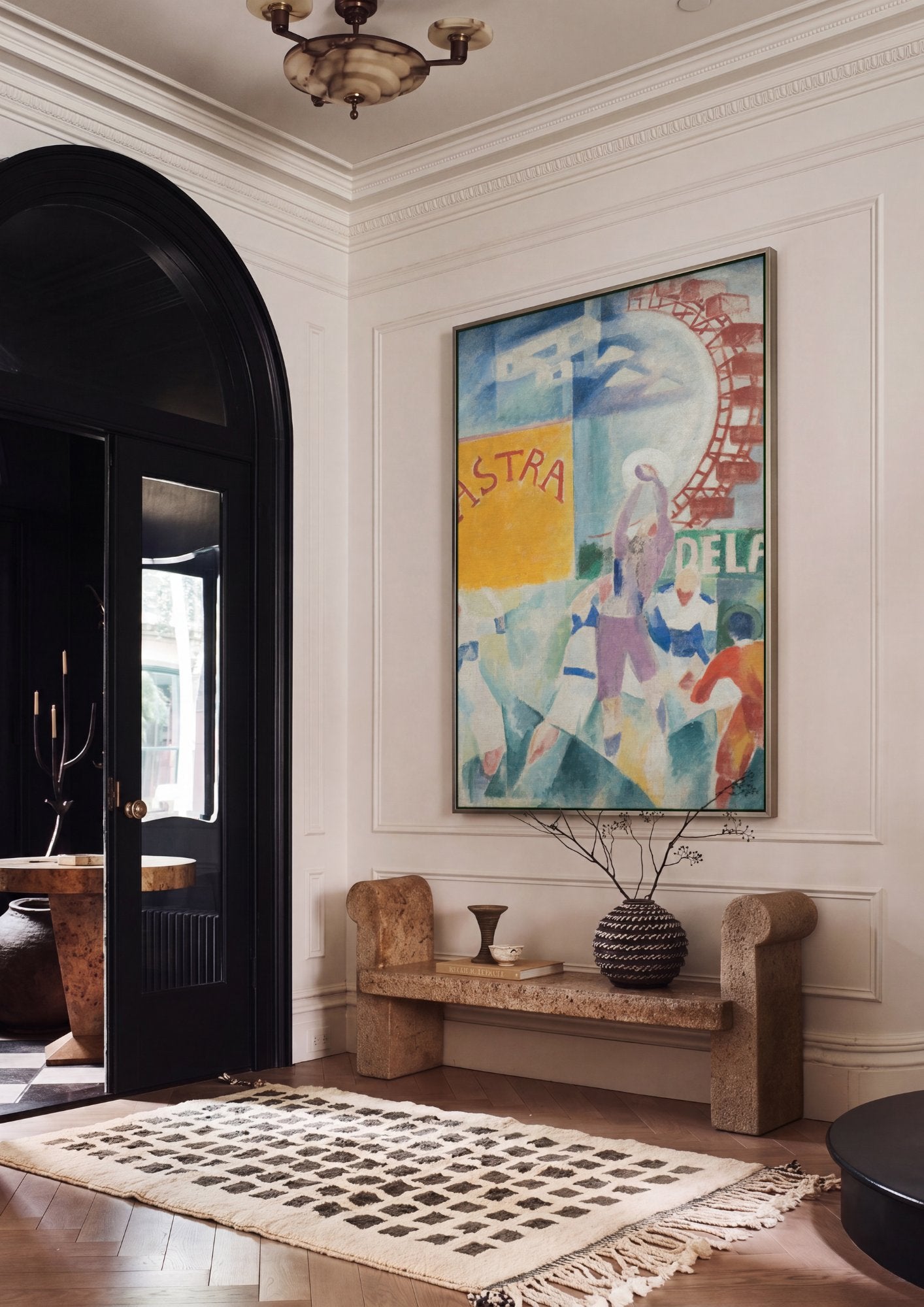 Quadro Decorativo A Equipe de Cardiff - Robert Delaunay em ambiente decorado