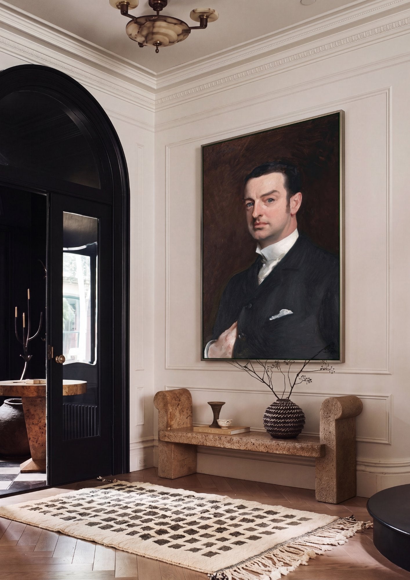 Quadro Decorativo Retrato de W. Graham Robertson - John Singer Sargent em ambiente decorado
