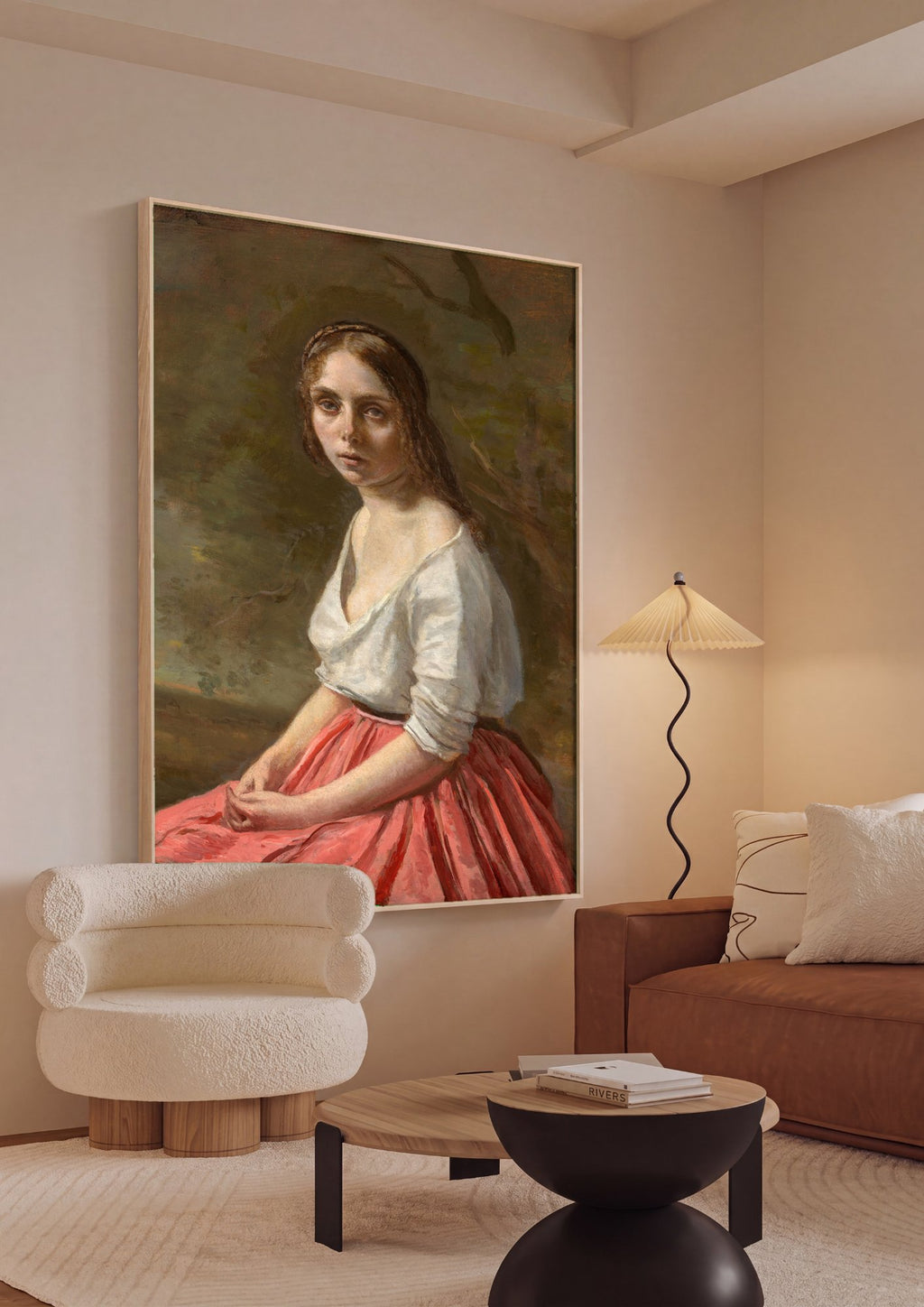 Quadro Decorativo A Cigana - Corot em ambiente decorado
