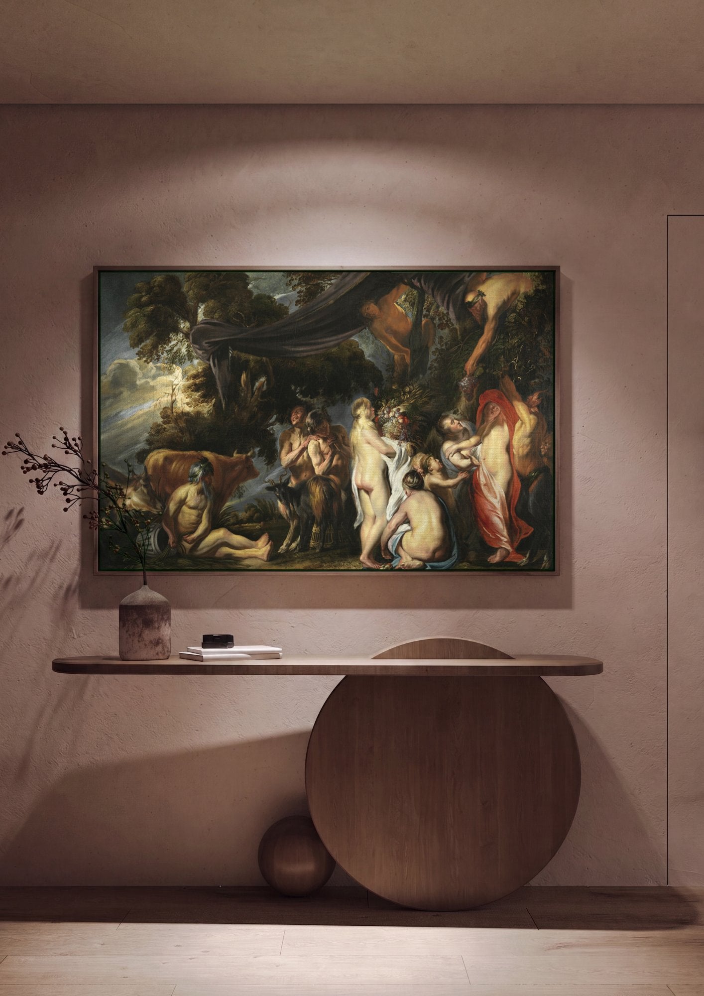 Quadro Decorativo A Abundância da Terra - Jacob Jordaens em ambiente decorado