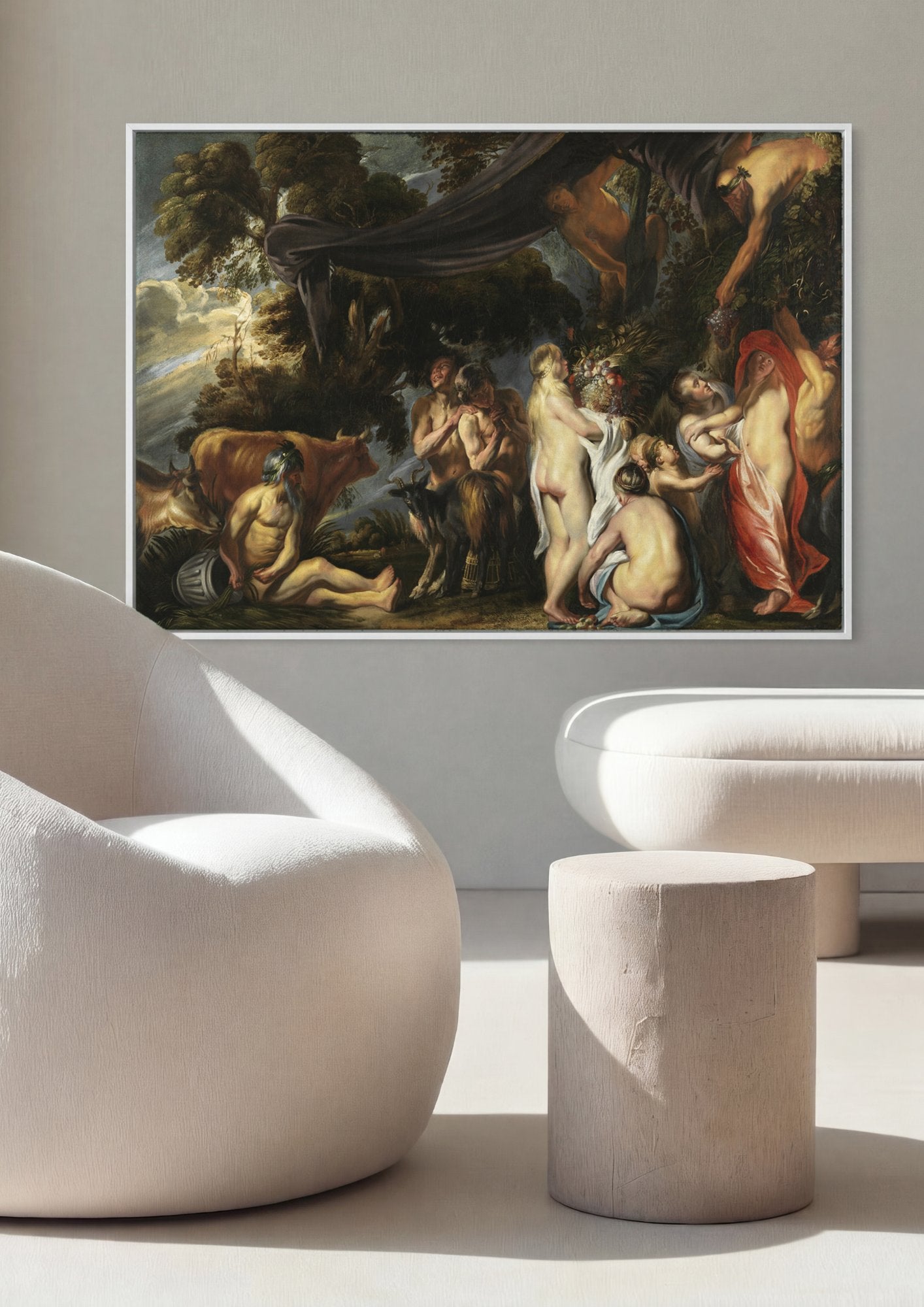 Quadro Decorativo A Abundância da Terra - Jacob Jordaens em ambiente decorado