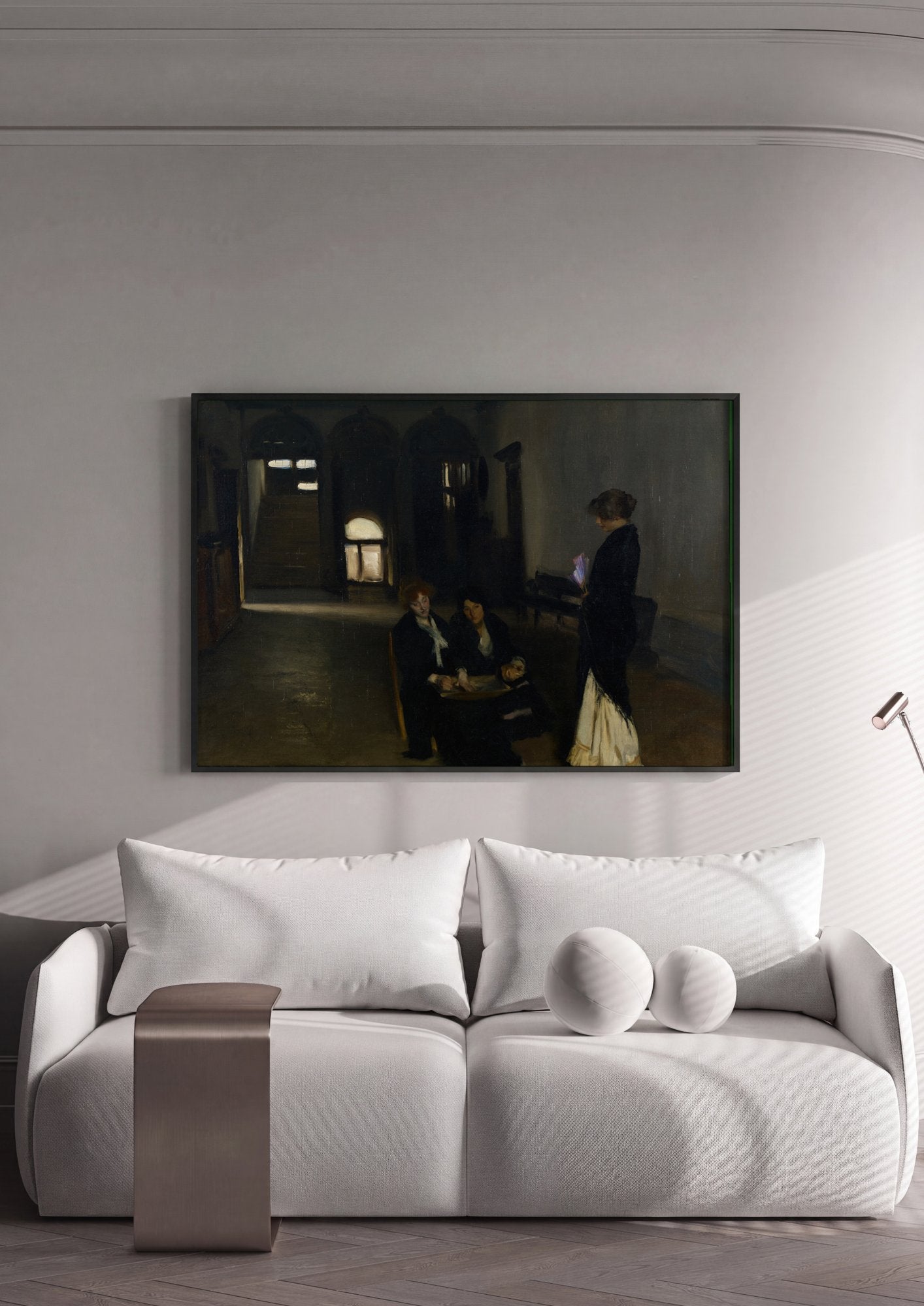 Quadro Decorativo A Serenade (ou No Corredor) - John Singer Sargent em ambiente decorado