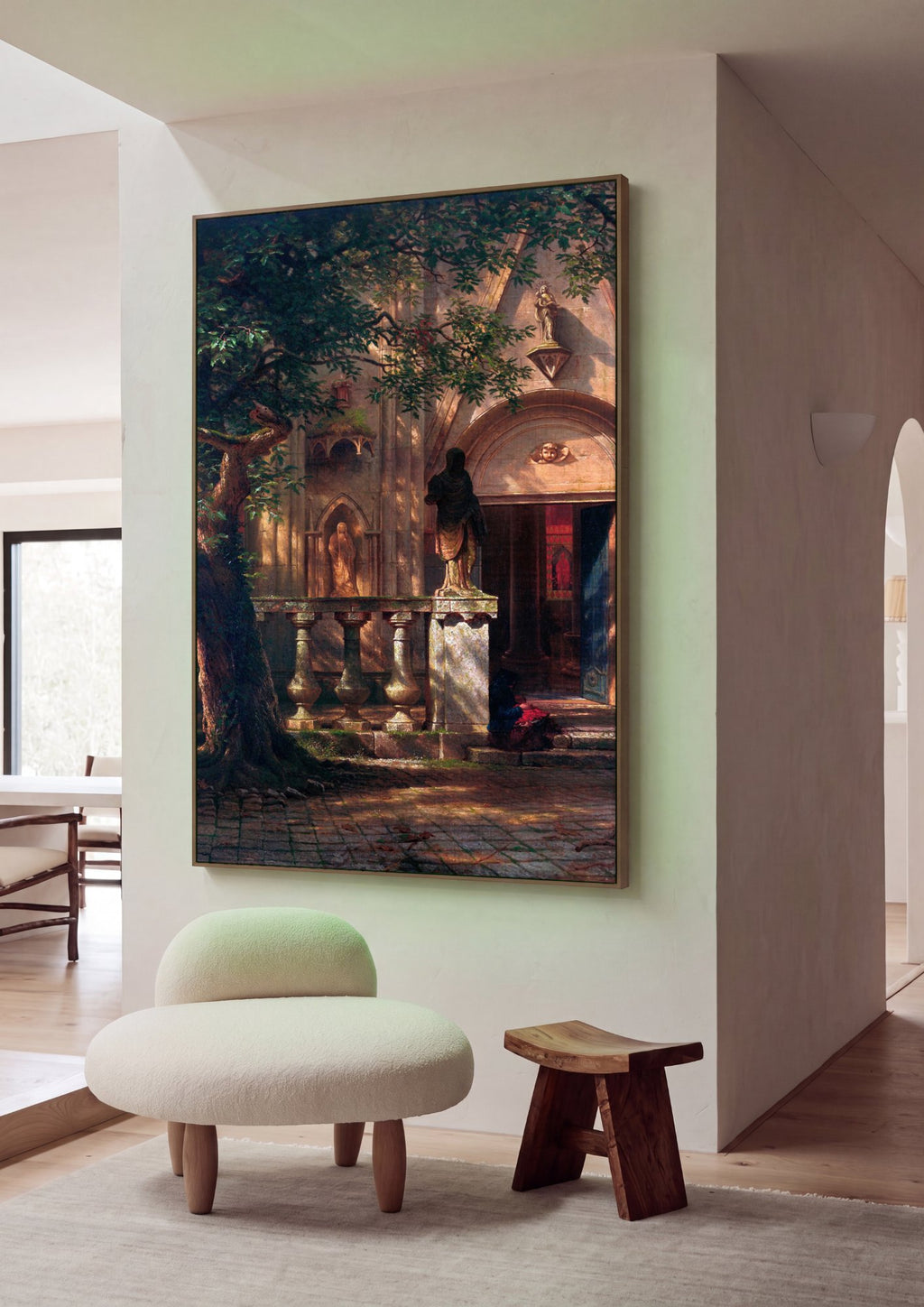 Quadro Decorativo A Igreja - Albert Bierstadt em ambiente decorado