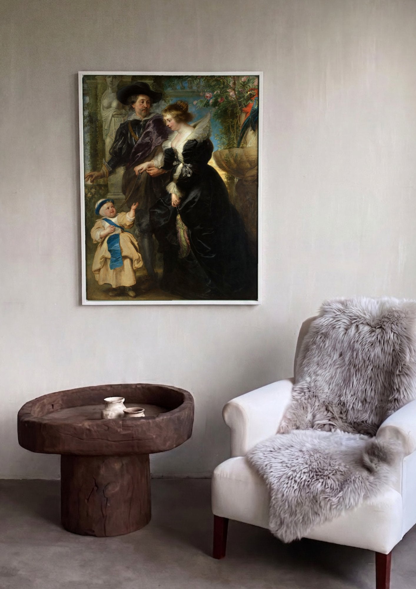 Quadro Decorativo A Família de Rubens - Rubens em ambiente decorado