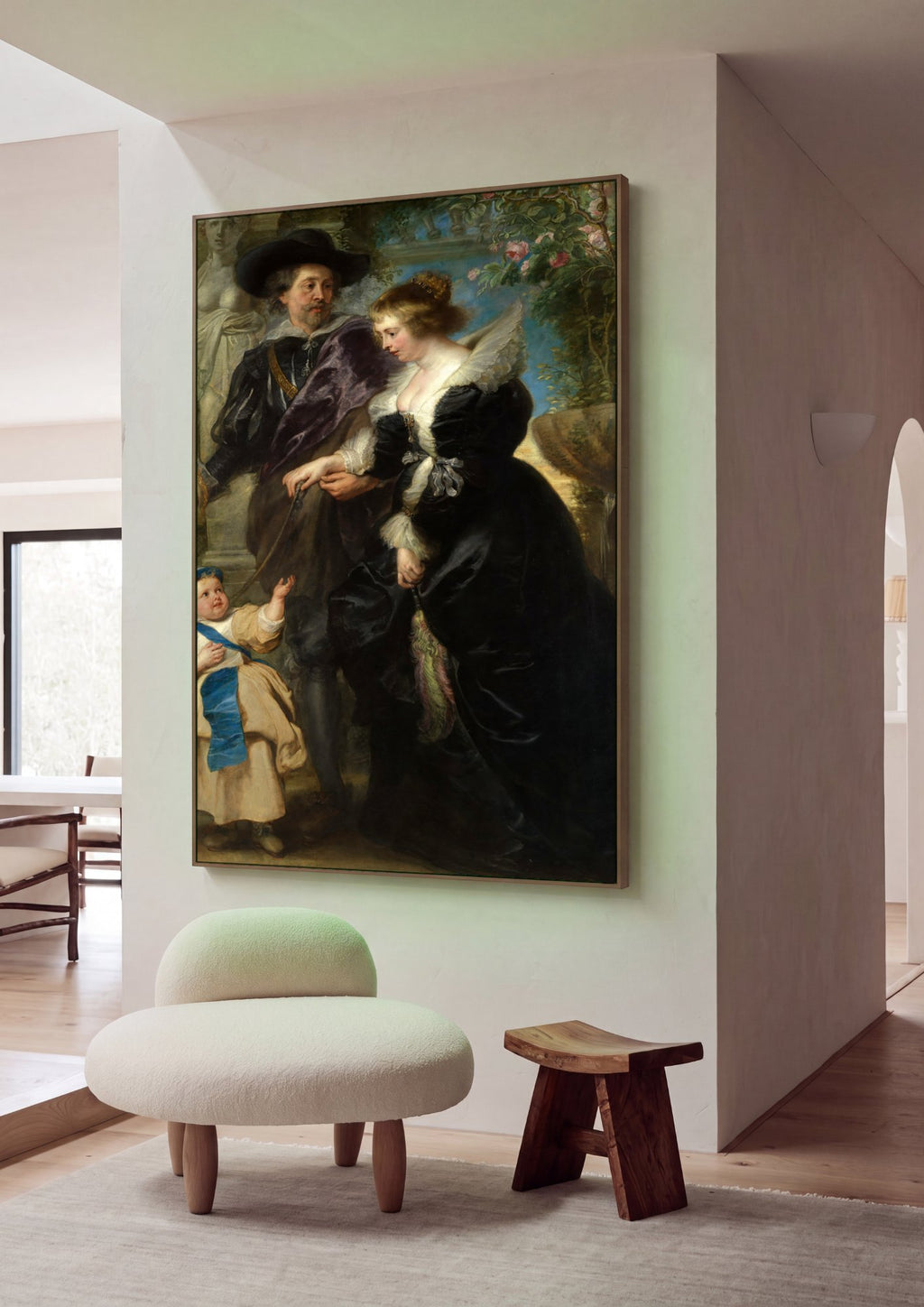Quadro Decorativo A Família de Rubens - Rubens em ambiente decorado