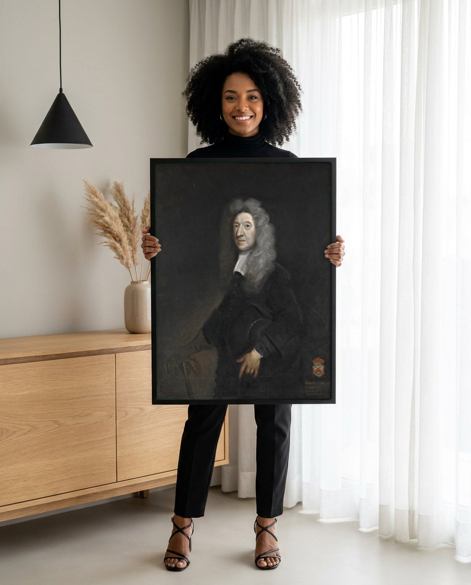 Quadro Decorativo: Retrato de Robert Brudenell - Joshua Reynolds com modelo em ambiente