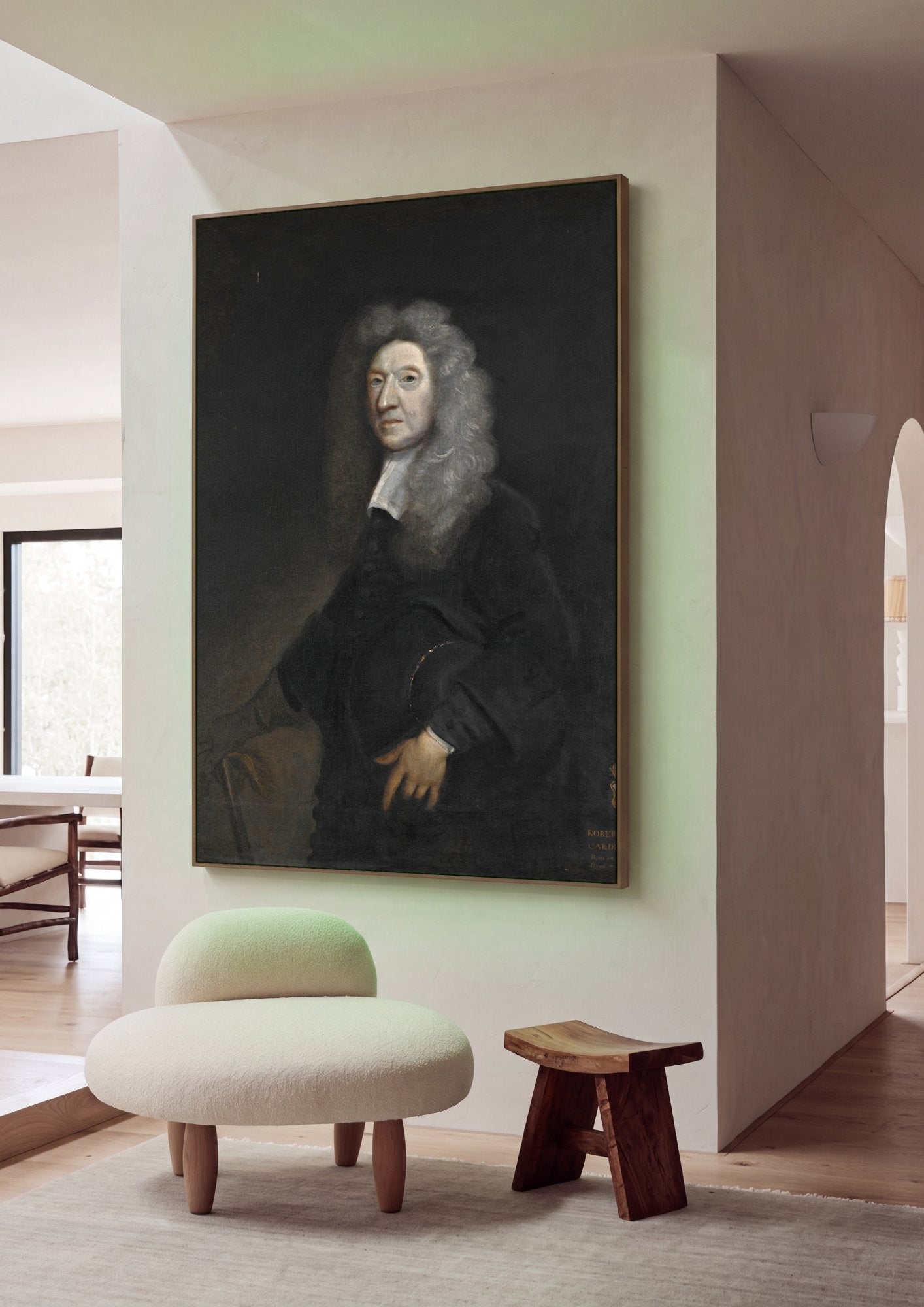 Quadro Decorativo: Retrato de Robert Brudenell - Joshua Reynolds em ambiente decorado