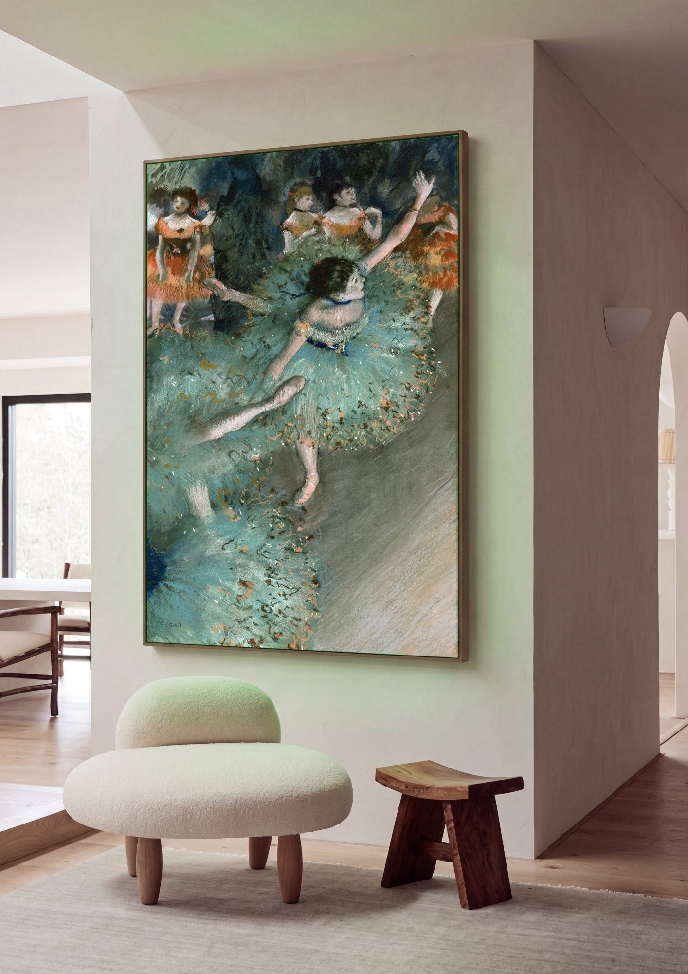 Quadro Decorativo Bailarinas Azuis - Degas | quadro emoldurado na parede