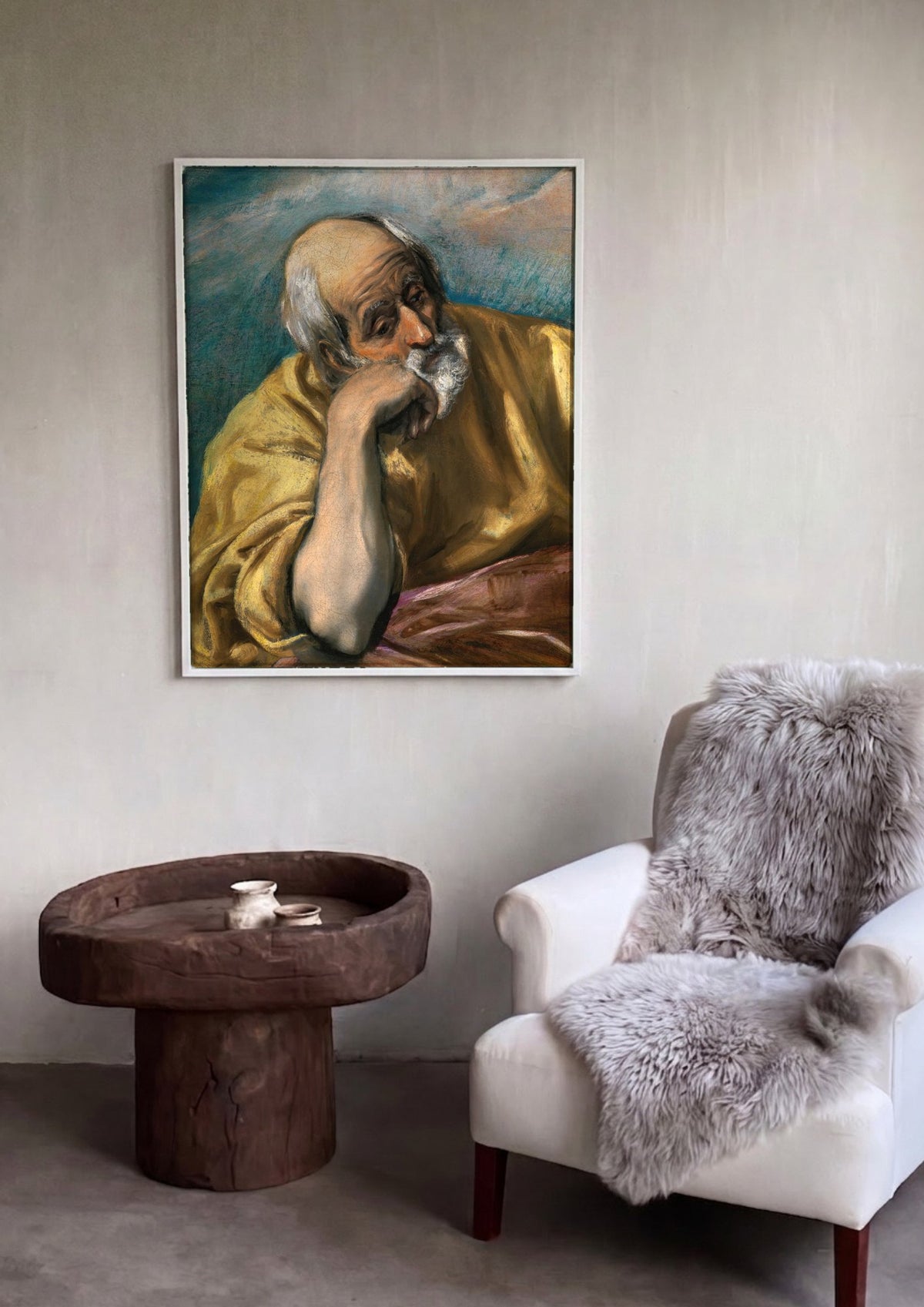 Quadro Decorativo São Pedro em Lágrimas - El Greco | quadro emoldurado na parede