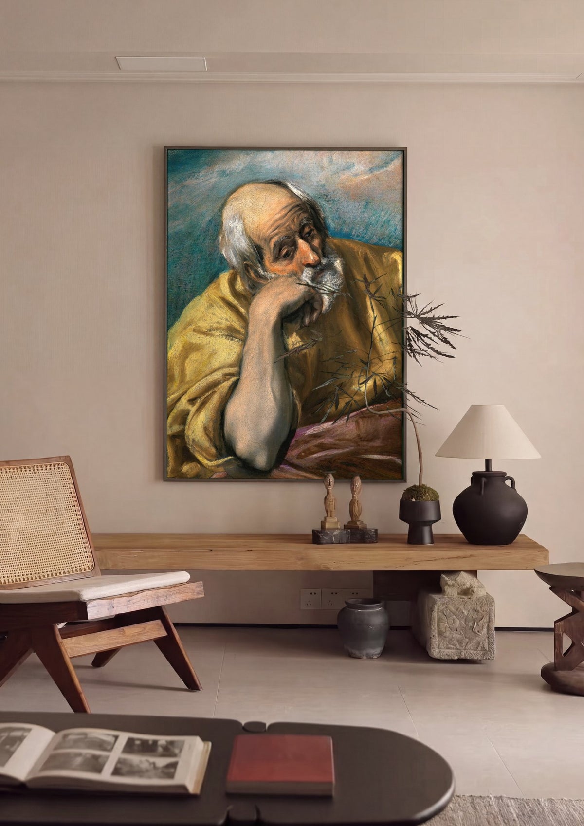 Quadro Decorativo São Pedro em Lágrimas - El Greco | quadro emoldurado na parede