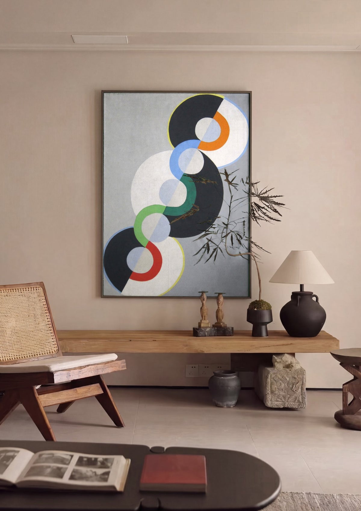 Quadro Decorativo Círculos Concêntricos - Robert Delaunay | quadro emoldurado na parede
