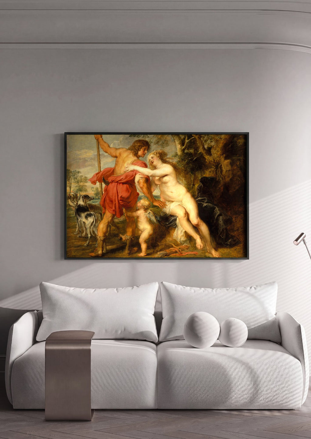 Quadro Decorativo Vênus e Adônis - Rubens | quadro emoldurado na parede