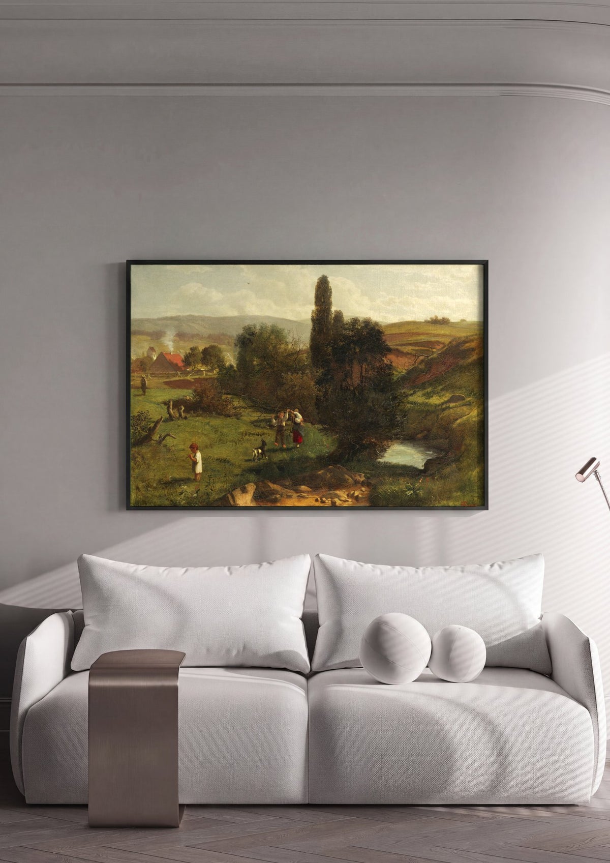 Quadro Decorativo Cena Rural com Figuras - Hans Thoma | quadro emoldurado na parede