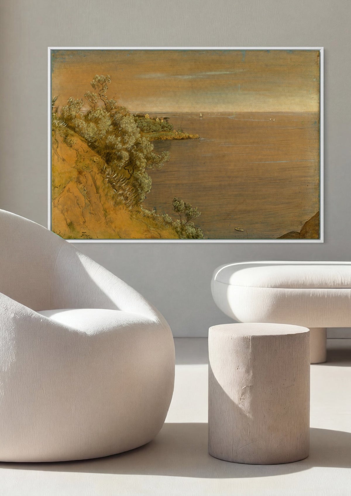 Quadro Decorativo Paisagem Costeira - Hans Thoma | quadro emoldurado na parede