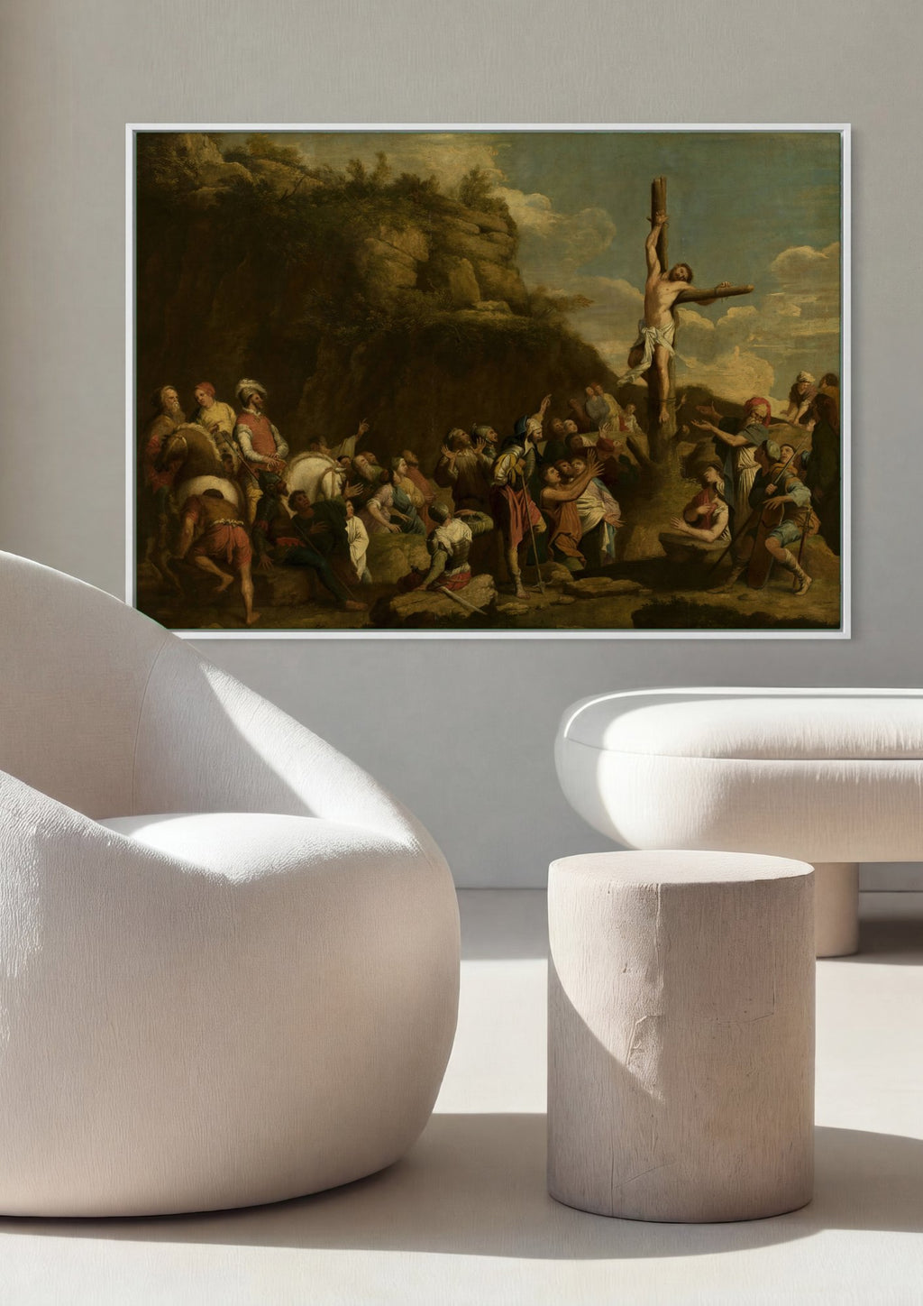 Quadro Decorativo A Crucificação de Cristo - Salvator Rosa | quadro emoldurado na parede