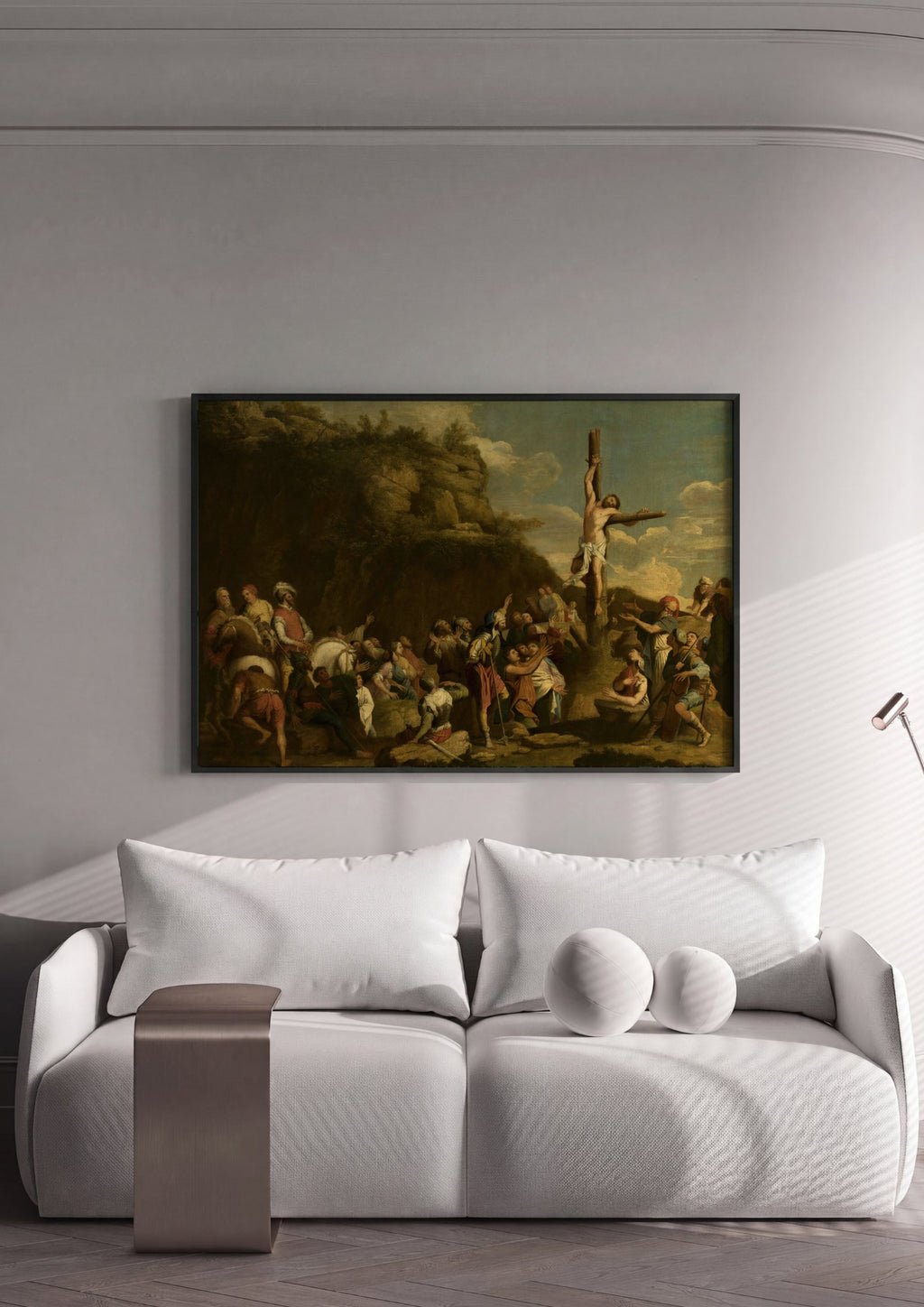 Quadro Decorativo A Crucificação de Cristo - Salvator Rosa | quadro emoldurado na parede