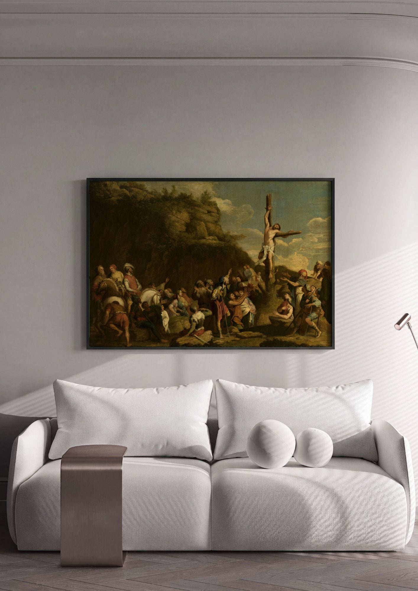 Quadro Decorativo A Crucificação de Cristo - Salvator Rosa | quadro emoldurado na parede